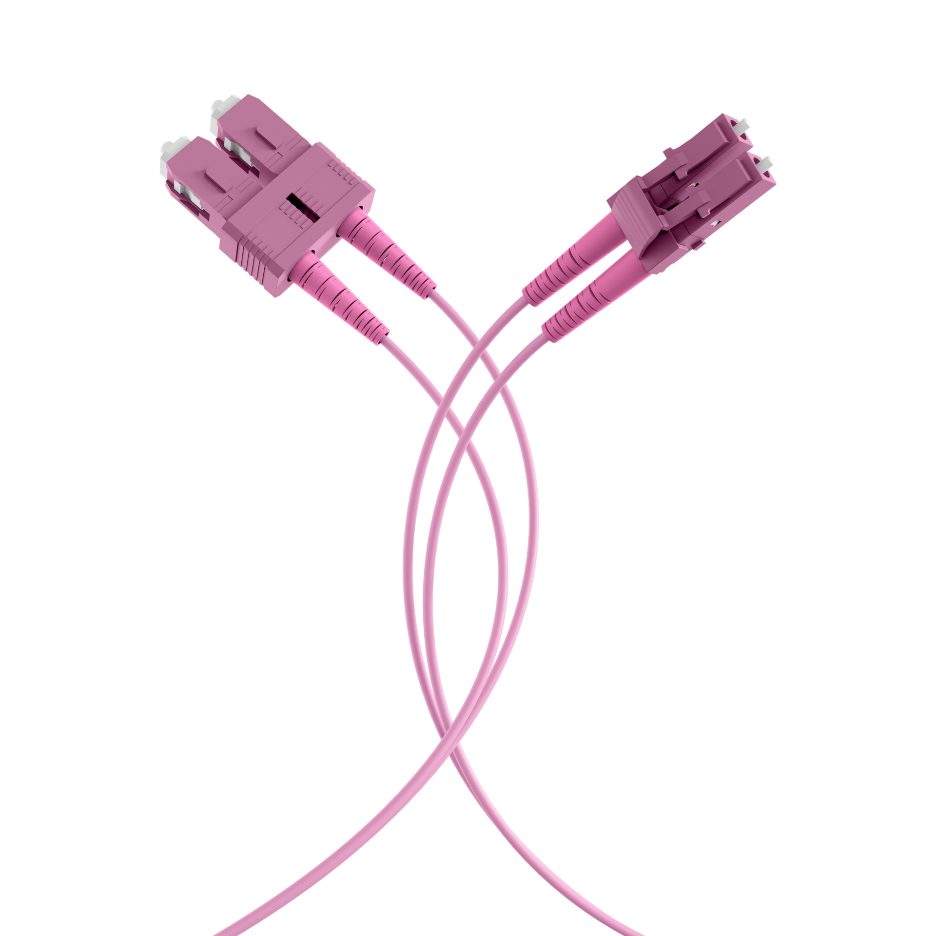 Duplex Patchcable LC-SC OM4 10m LSZH 1,2mm heatherviolet