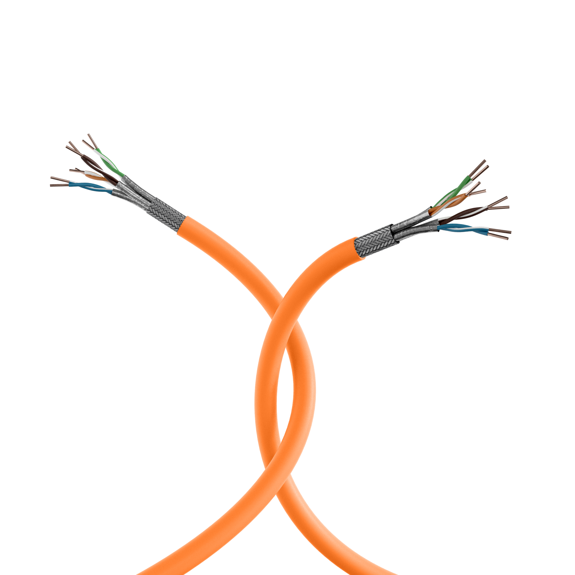 INFRALAN® Cat.7 1000 AWG23, S/FTP 4P CPR Cca orange, 500