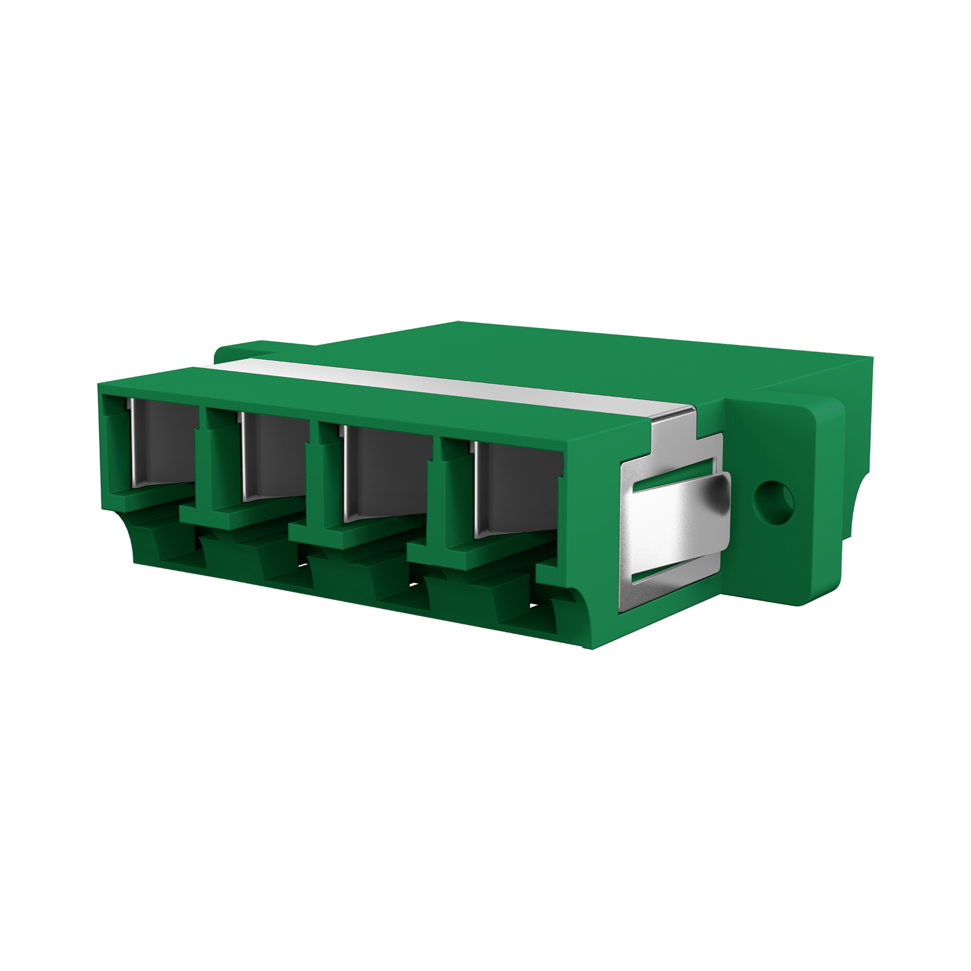 Adapter  LC/APC Quad OS2 green with shutter