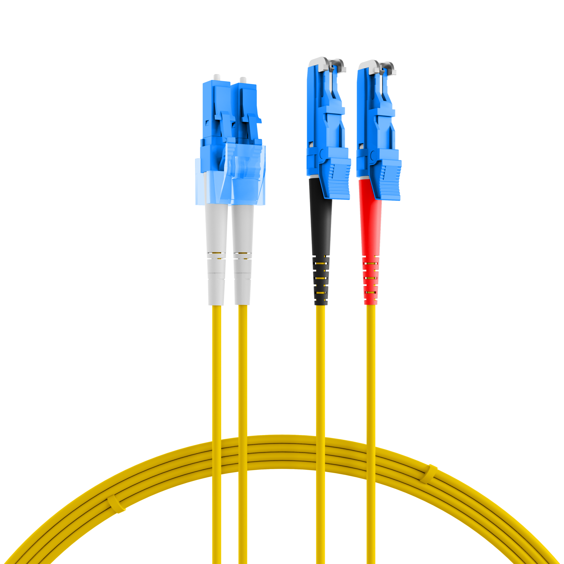 Duplex Patchcable E2000®-LC OS2 1m LSZH 2mm yellow
