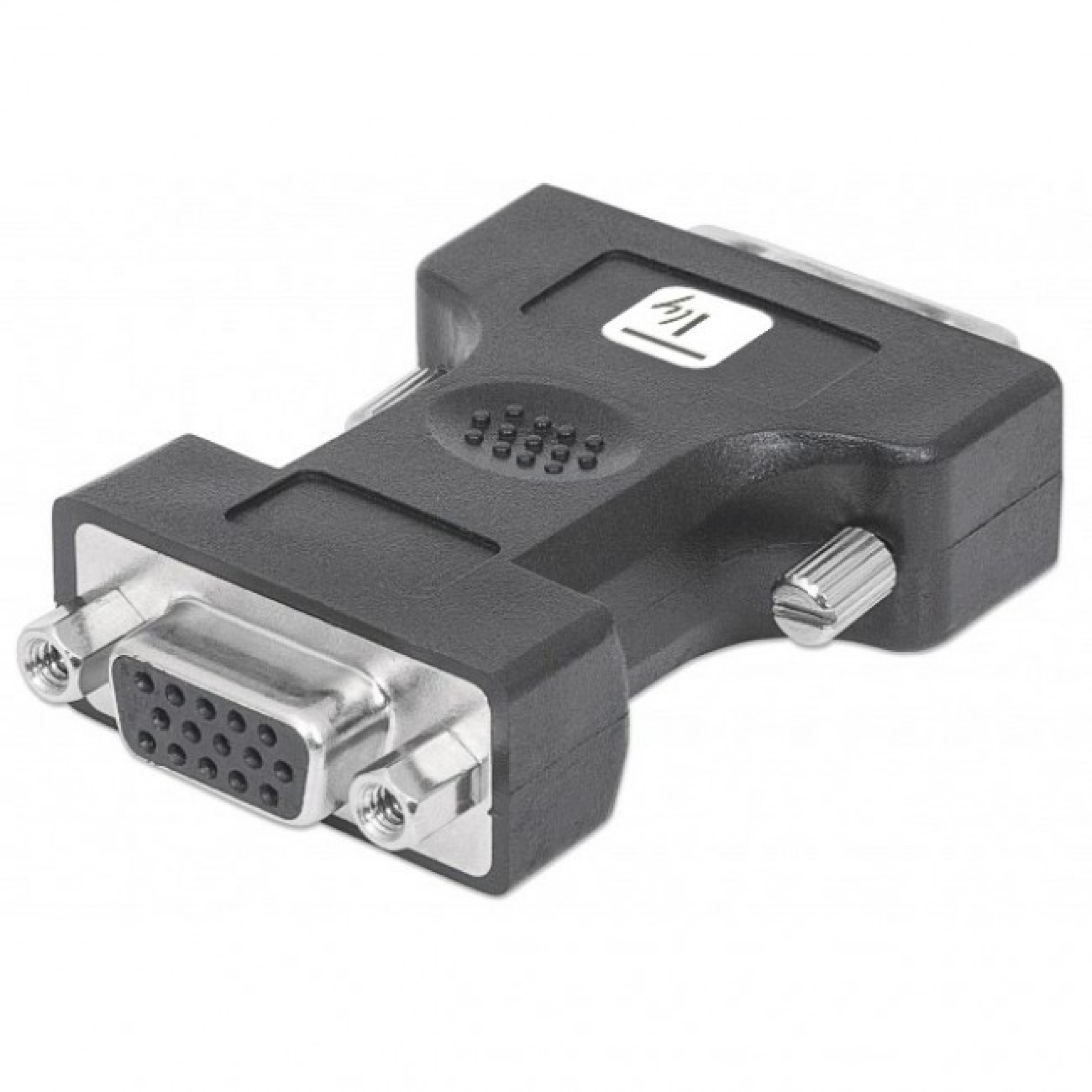 DVI Adapter, DVI-I male auf VGA female,, schwarz