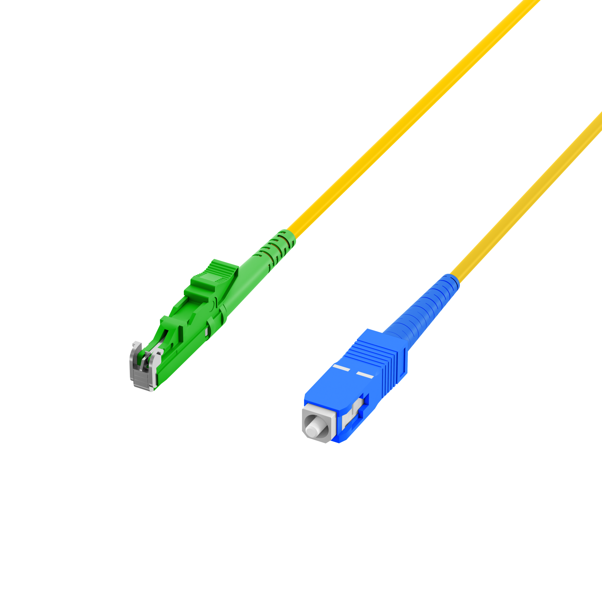 Simplex patch cable E2000/APC-SC OS2 G657A1 3m LSZH 3mm yellow