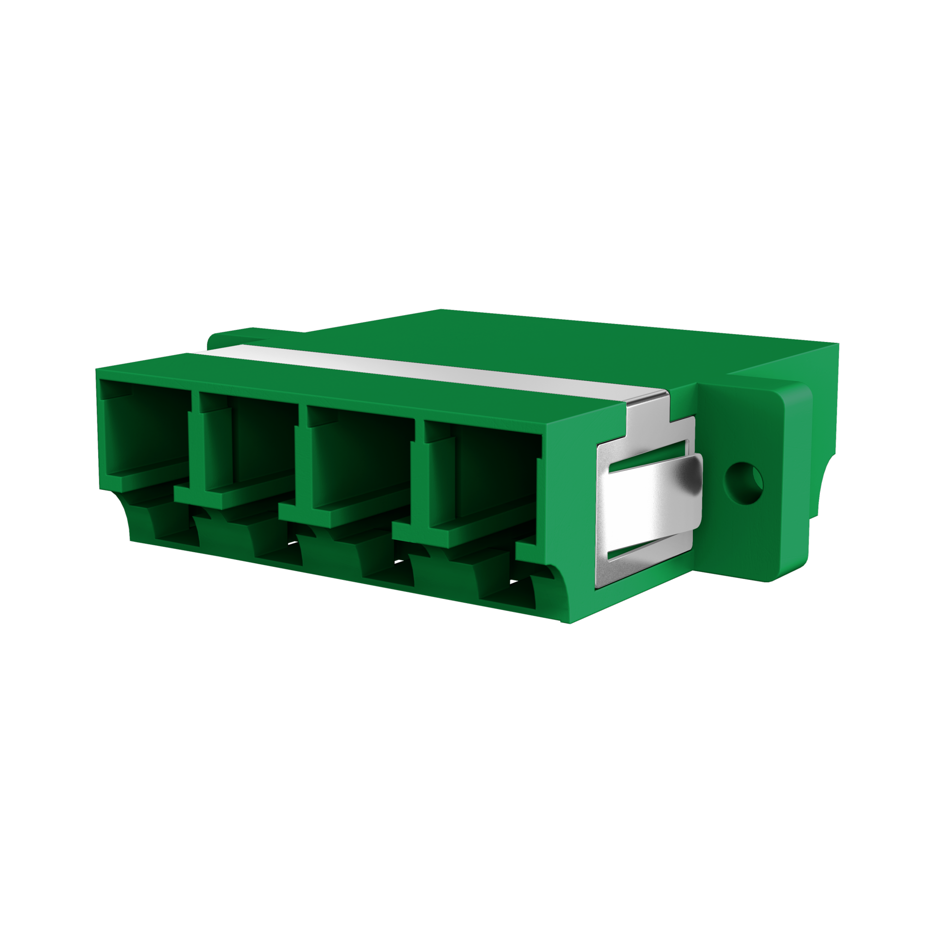 Adapter  LC/APC Quad OS2 green 