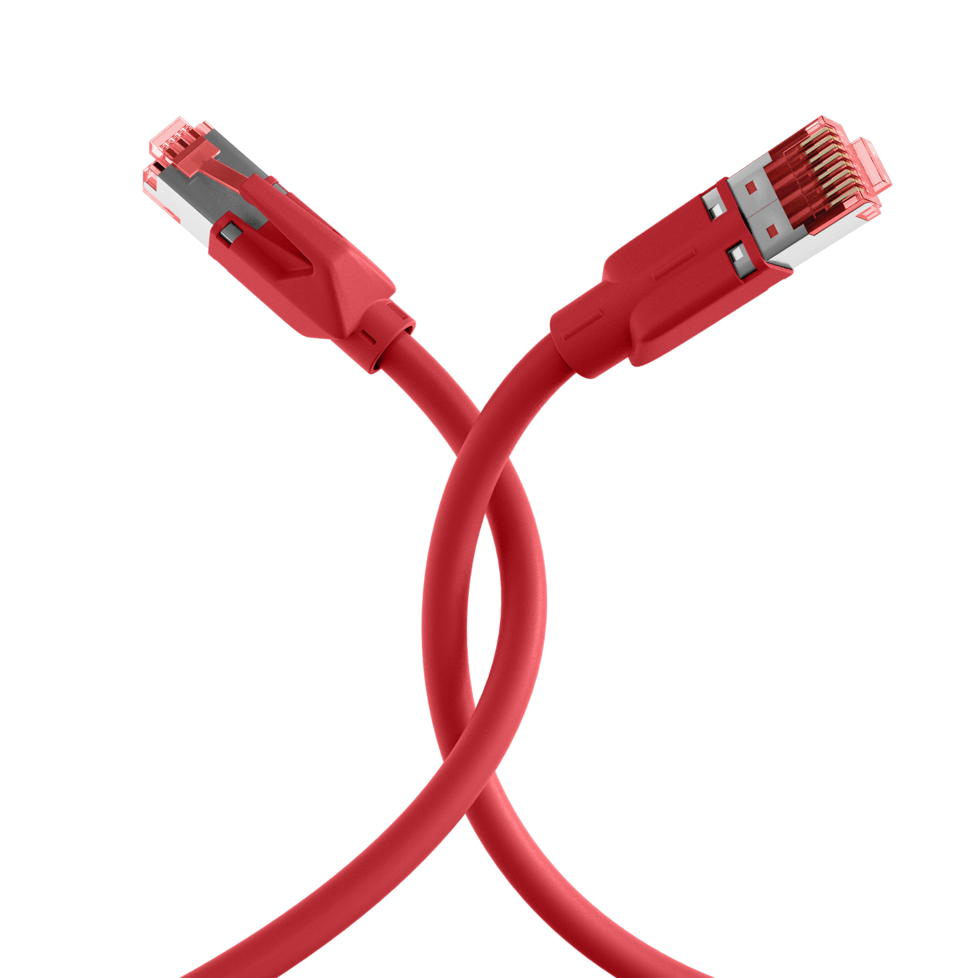 RJ45 Patch Cord Cat.6A S/FTP Dätwyler 7702 TM21 red 10m