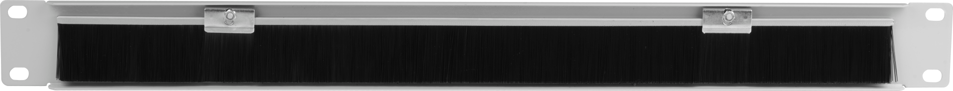19" 1U Cable Routing Panel with Brush, RAL7035