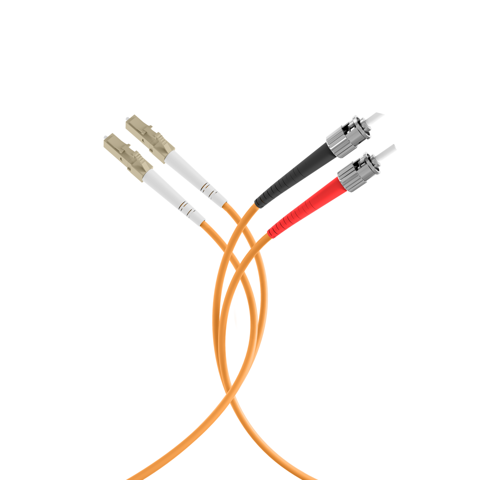 Duplex Patchcable LC-ST OM1 0,5m LSZH 2mm orange