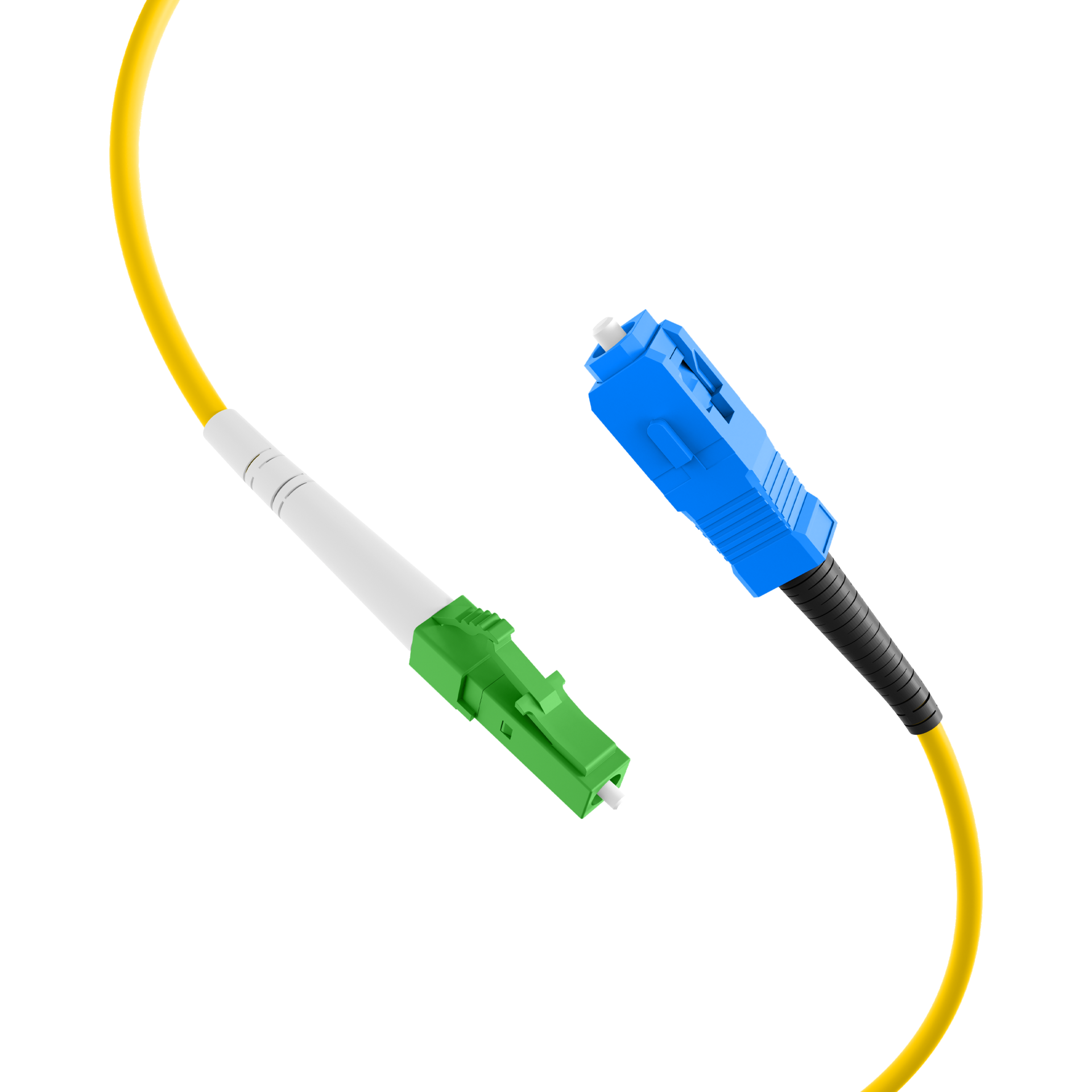 Simplex patch cable LC/APC-SC OS2 G657A2 5m LSZH 3mm yellow