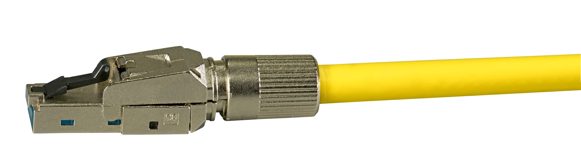 Field installable connector, RJ45 Cat.8 Class 1 AWG22 - 27, zinc alloy