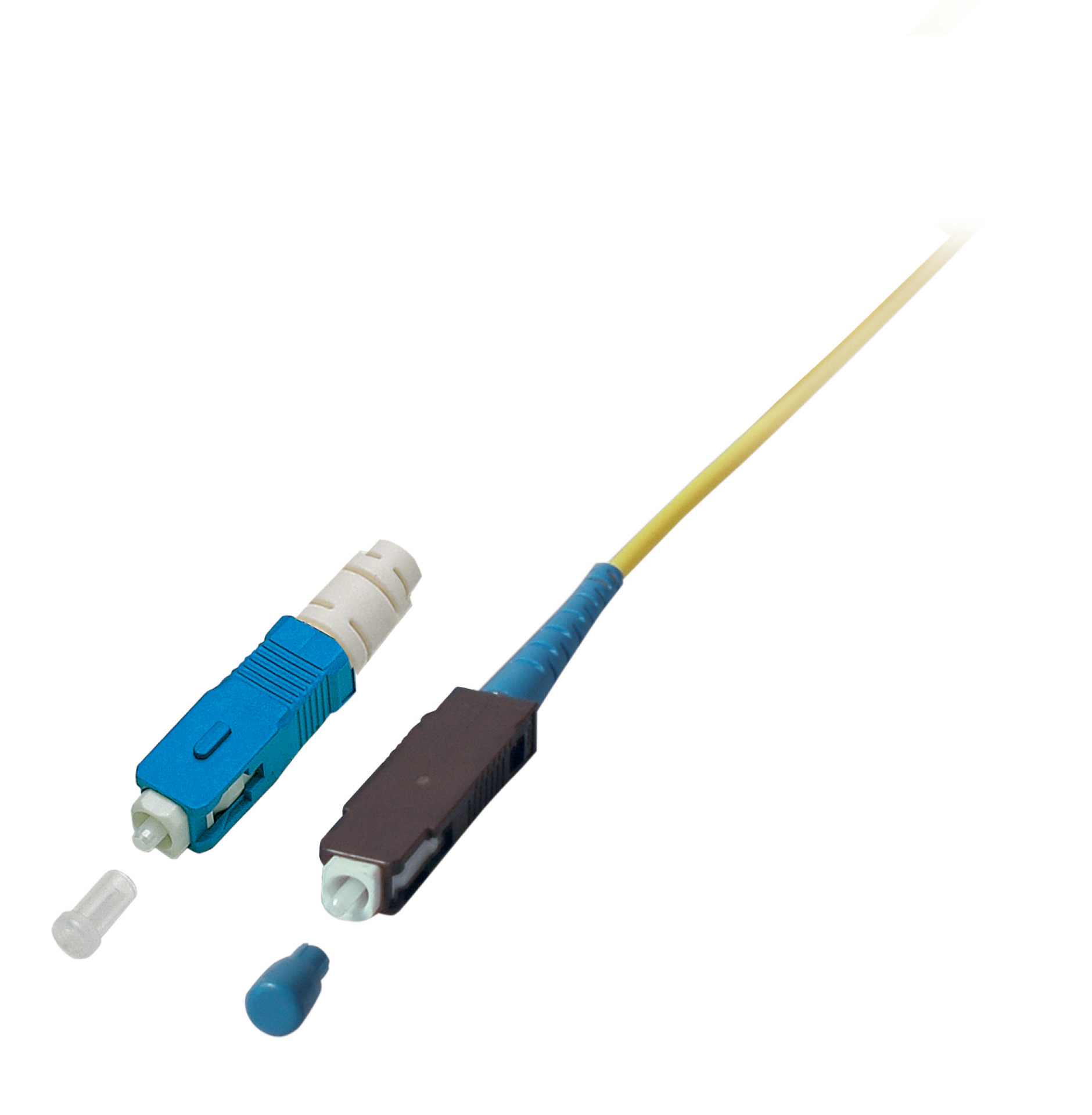 Field installable SC connectors OS2 blue