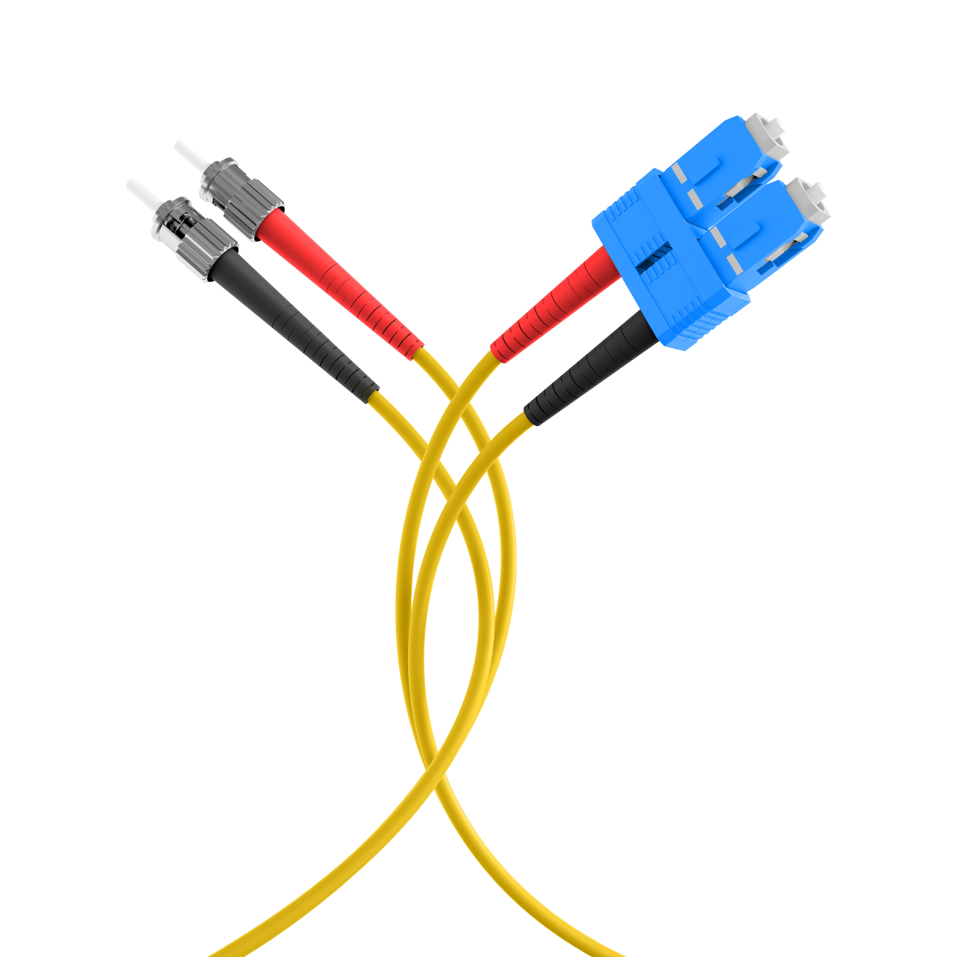 Duplex Patchcable SC-ST OS2 G652D 0,5m LSZH 3mm yellow