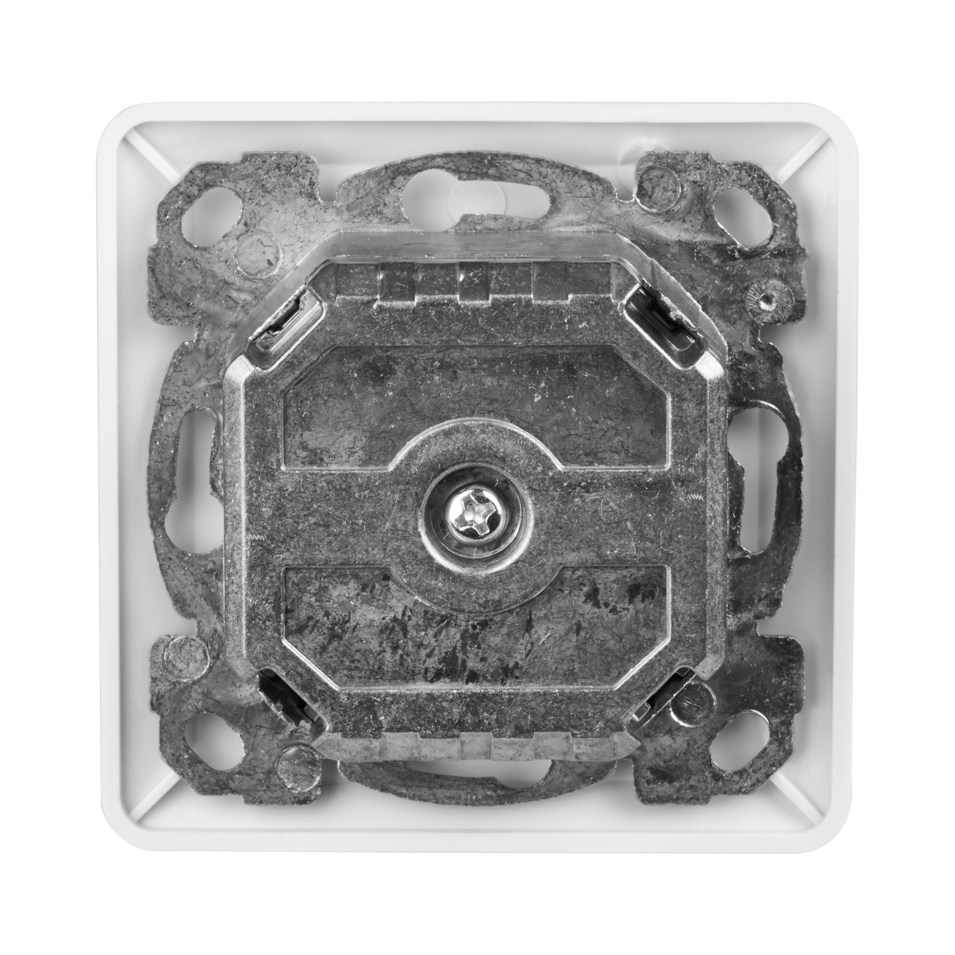 Data outlet Cat.6 250MHz, up/down, Flush, 2xRJ45, RAL9010