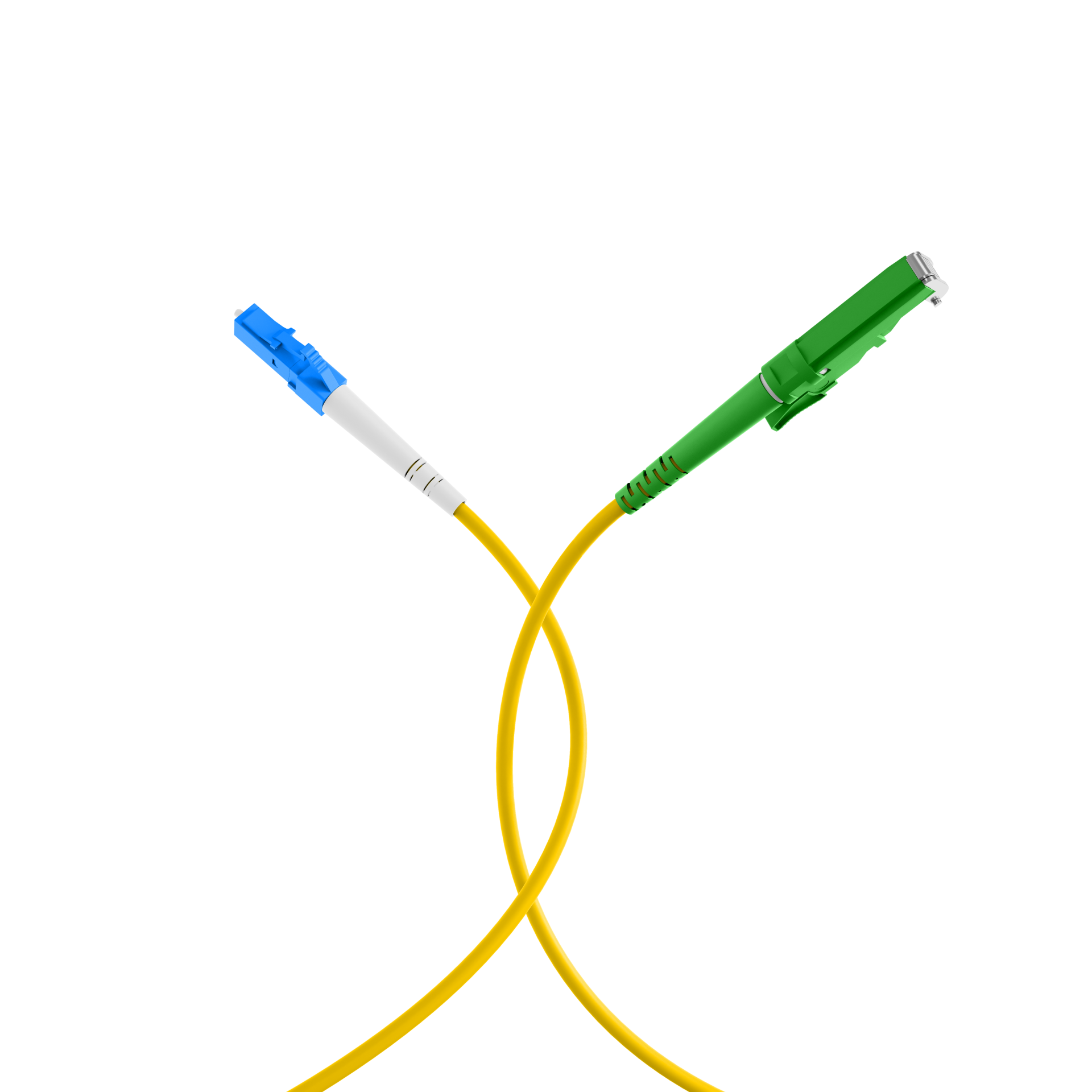 Simplex patch cable E2000/APC-LC OS2 G657A1 5m LSZH 3mm yellow