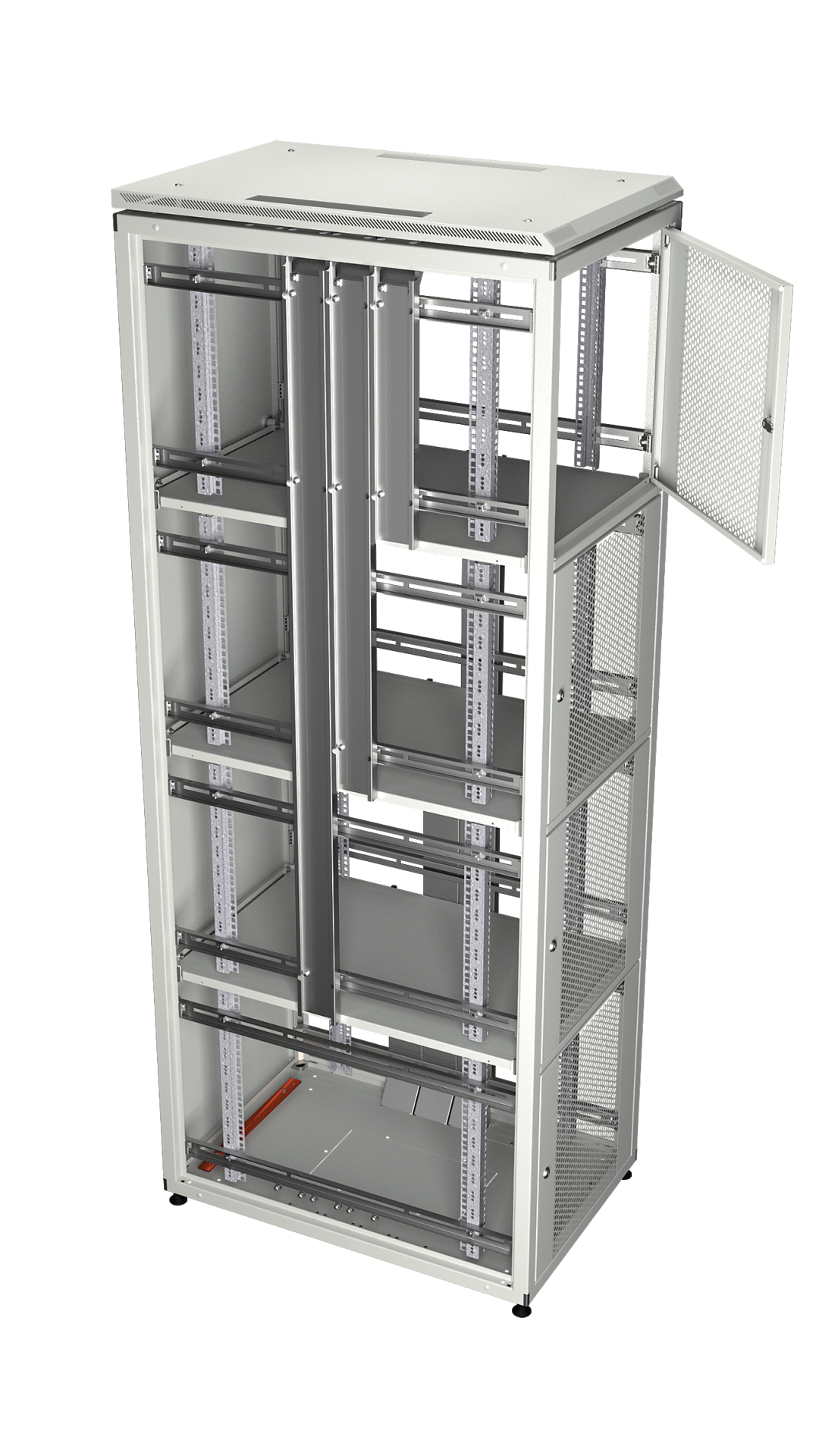 Co-Location Rack PRO, 4 x 9U, 600x1200 mm, F+R 1-Part Perforated, RAL9005