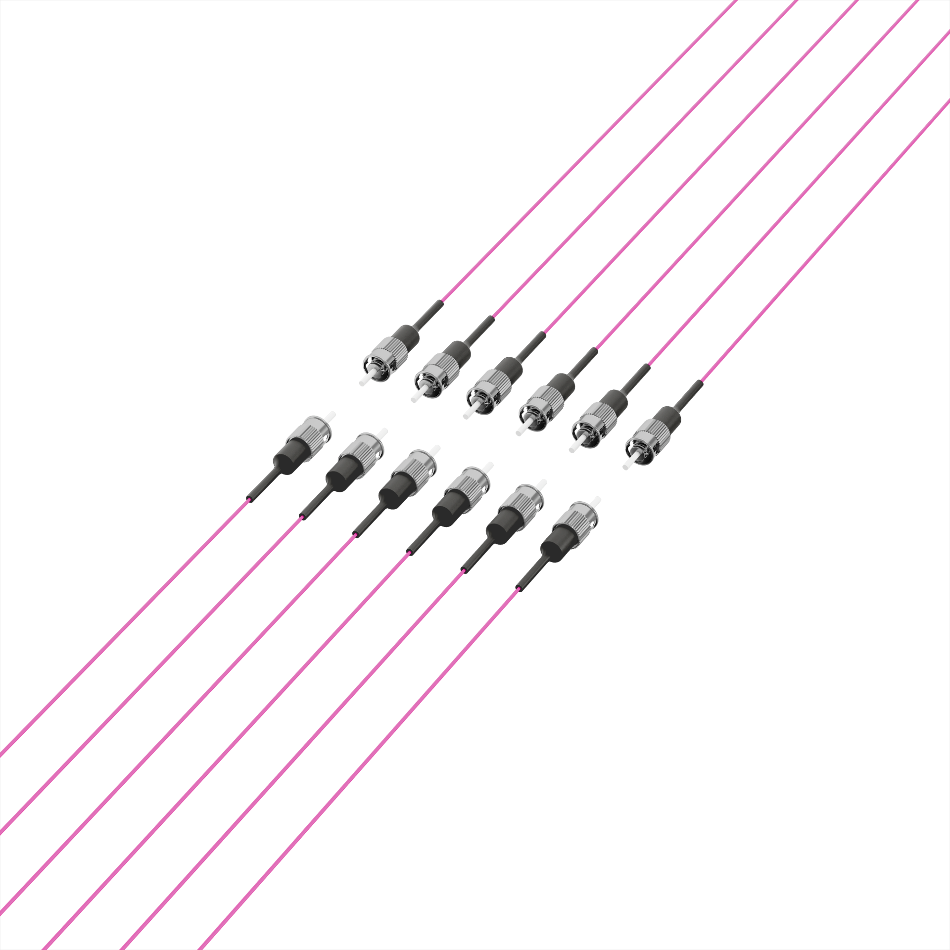 Fiber Pigtail ST OM4 -Heather violet 2m - 1 piece