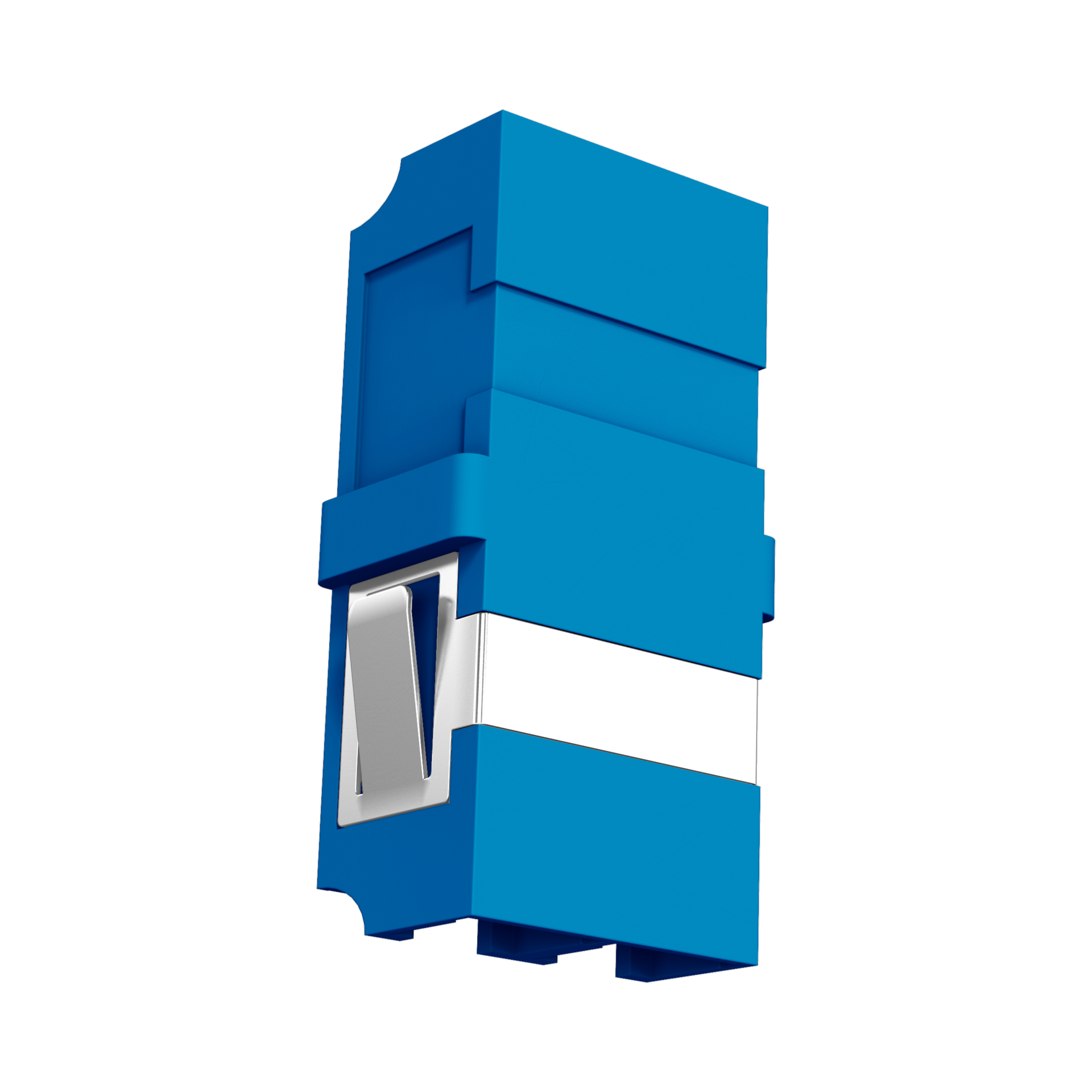 Adapter  LC Duplex OS2 blue flangeless