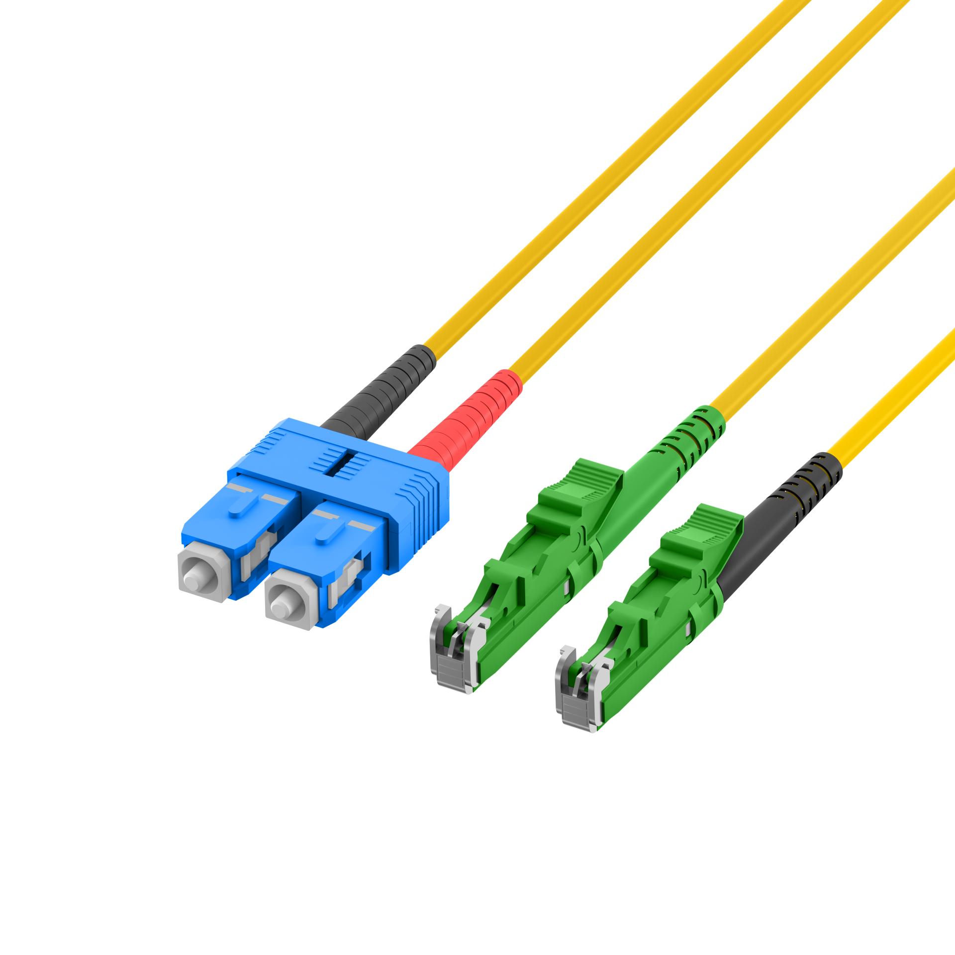 Duplex Patchcable E2000®/APC-SC OS2 G657A1 15m 3mm yellow