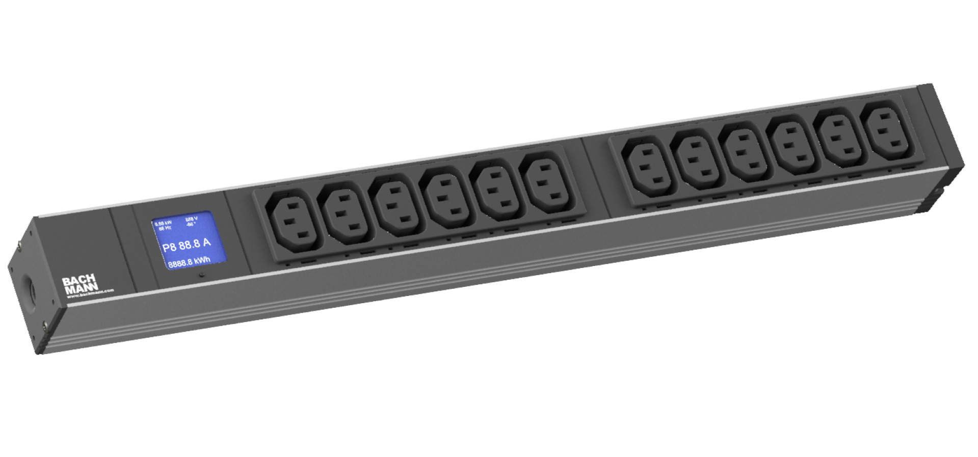 PDU 19" 1U BN500 12 x C13 with Power Measuring (Display)