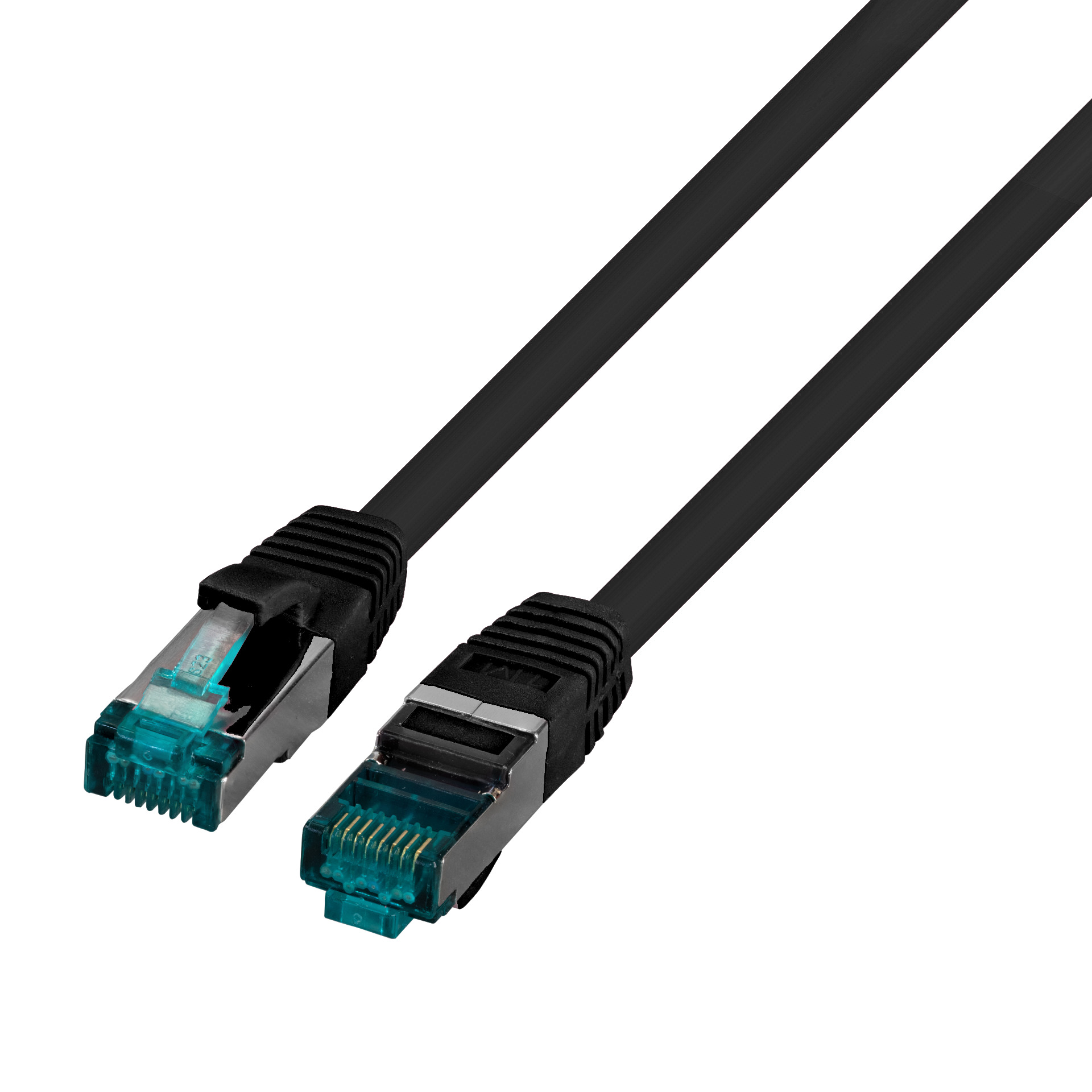 RJ45 Patch cable S/FTP, Cat.6A, LSZH, 1m, black