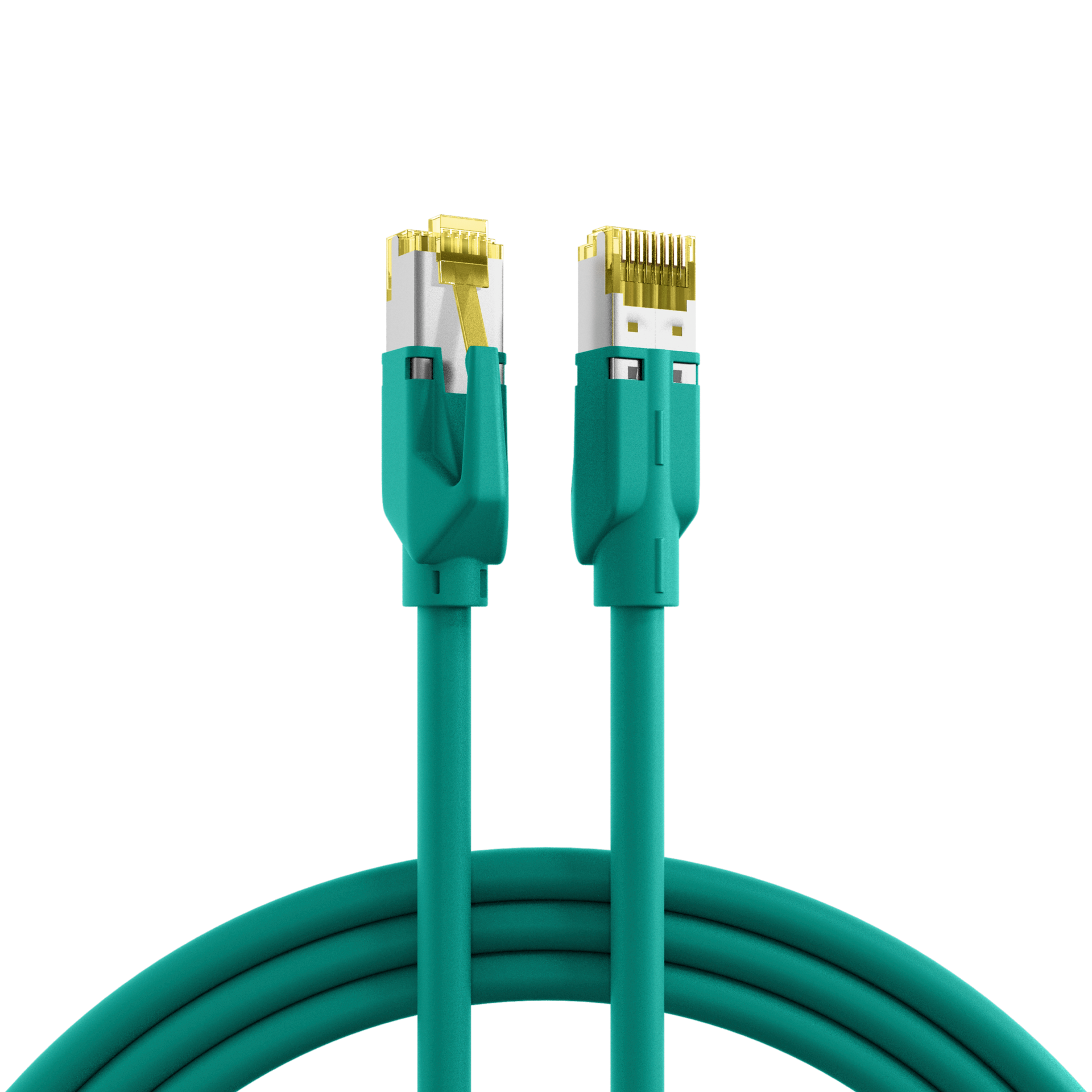 INFRALAN® RJ45 patch cord S/FTP, Cat.6A, TM31, UC900, 0,5m, green