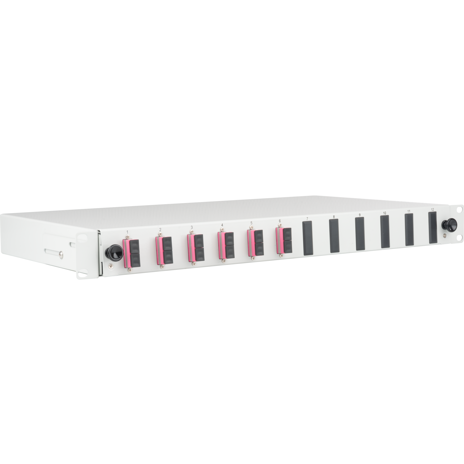 Splice box gy sliding SC OM4 12x pigtail and 6x duplex adapter