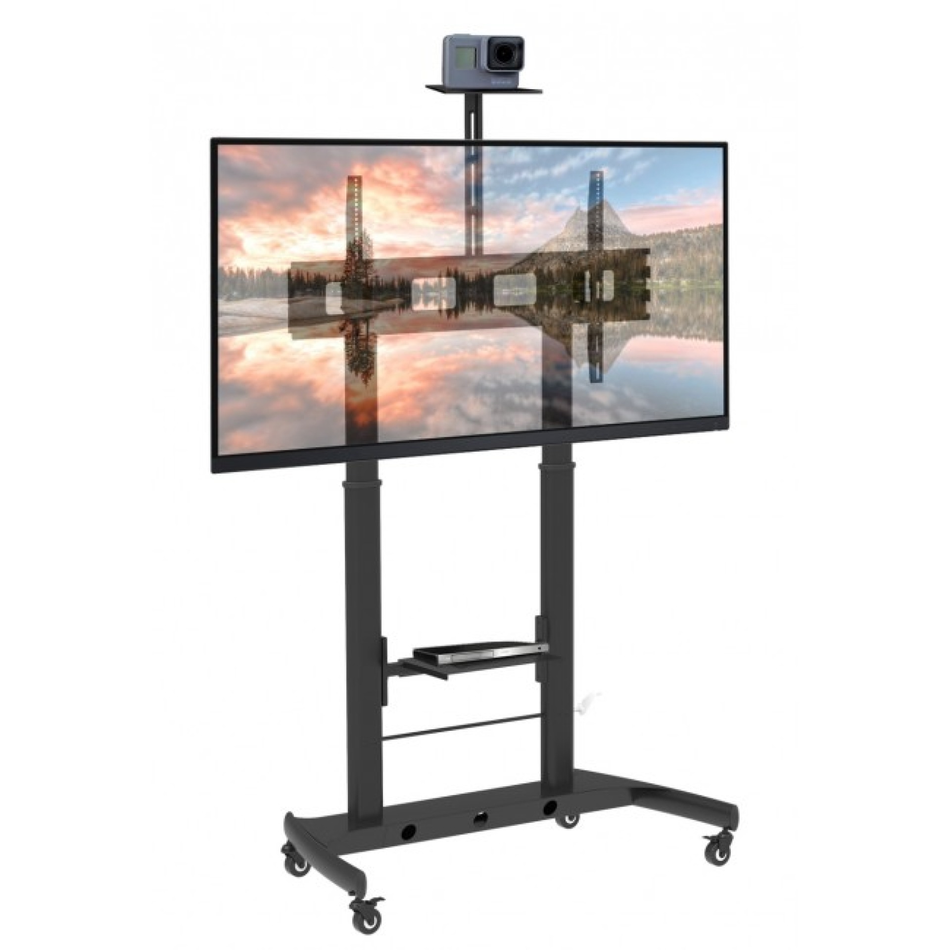 TV Trolley for LCD LED TV 52-110'' with camera shelve