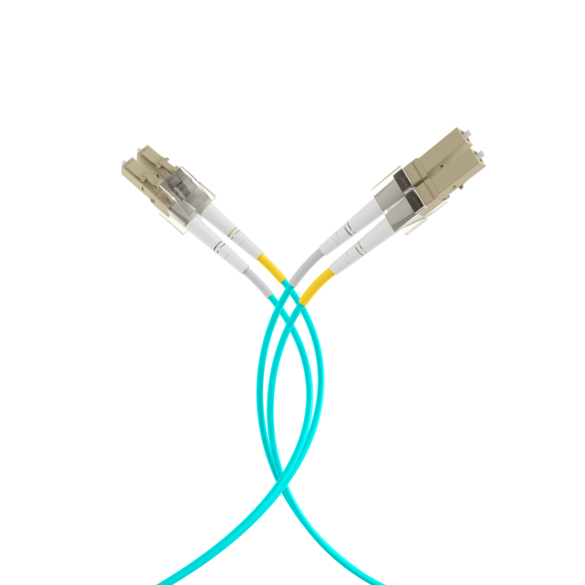 Duplex Patchcable LC-LC OM3 0,5m LSZH 2mm aqua