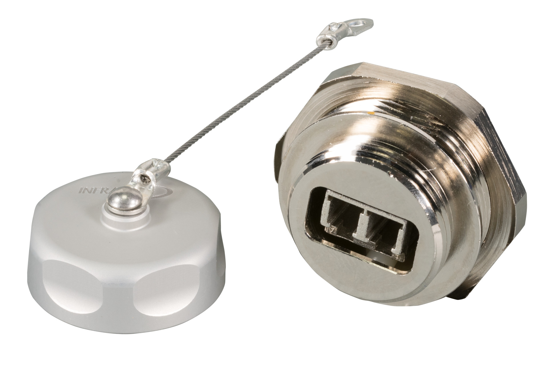 IP67 Metal adapter, M25, LC Duplex ceramic sleeve IP67 Metal adapter, M25, LC Duplex ceramic sleeve