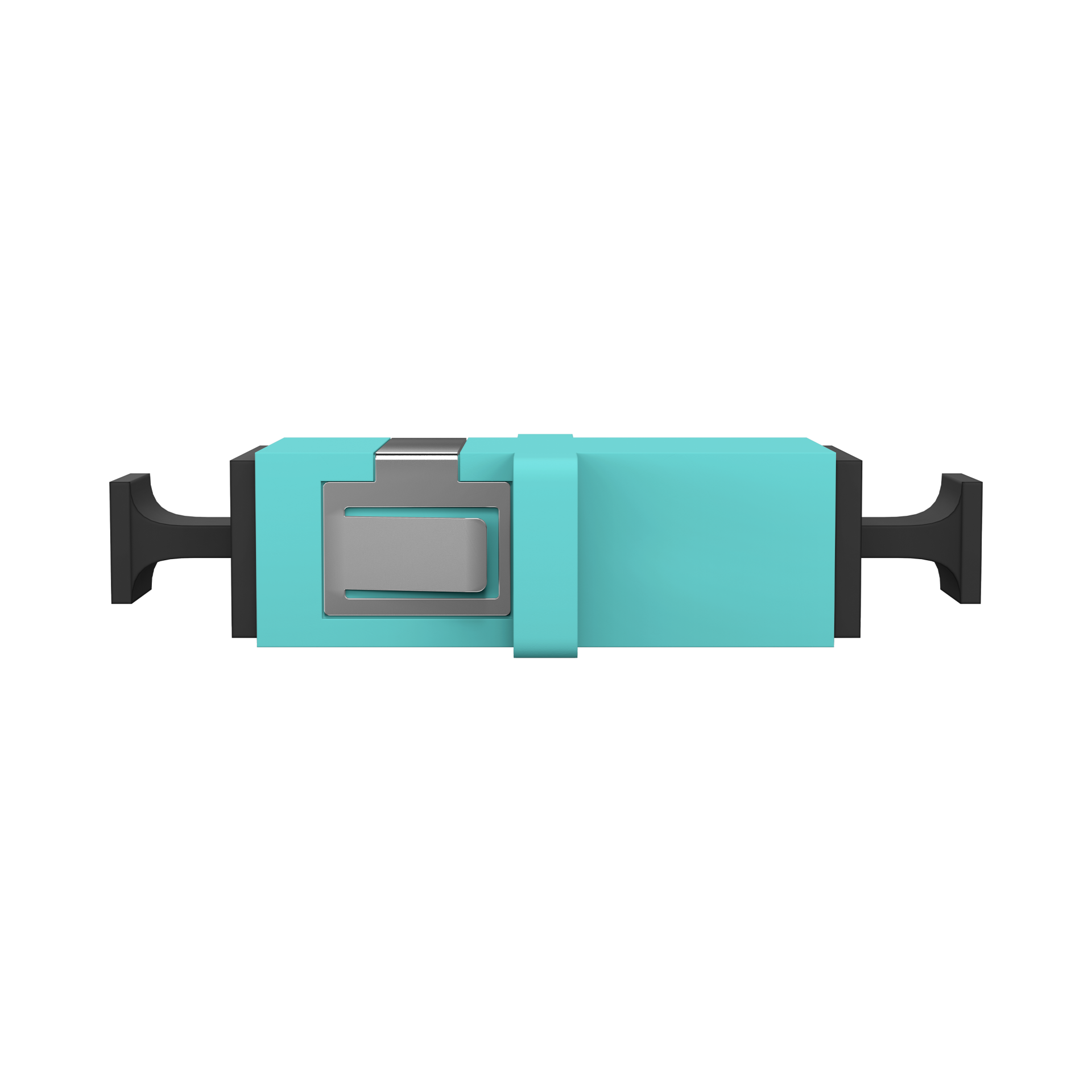 Adapter  SC Simplex OM3 aqua flangeless