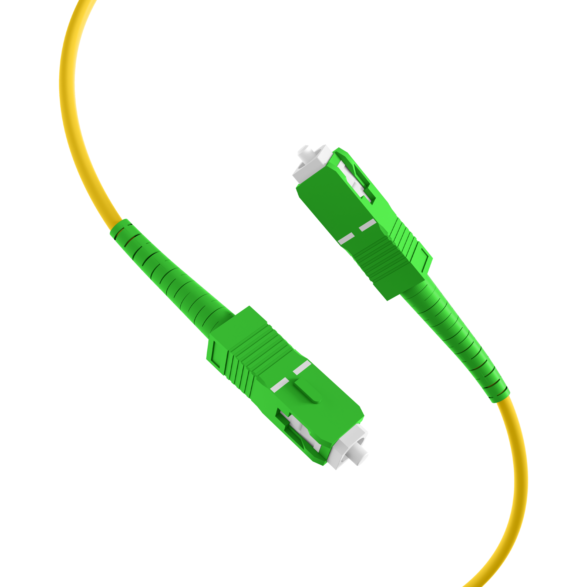 Simplex patch cable SC/APC-SC/APC OS2 G657A2 0.5m LSZH 3mm yellow