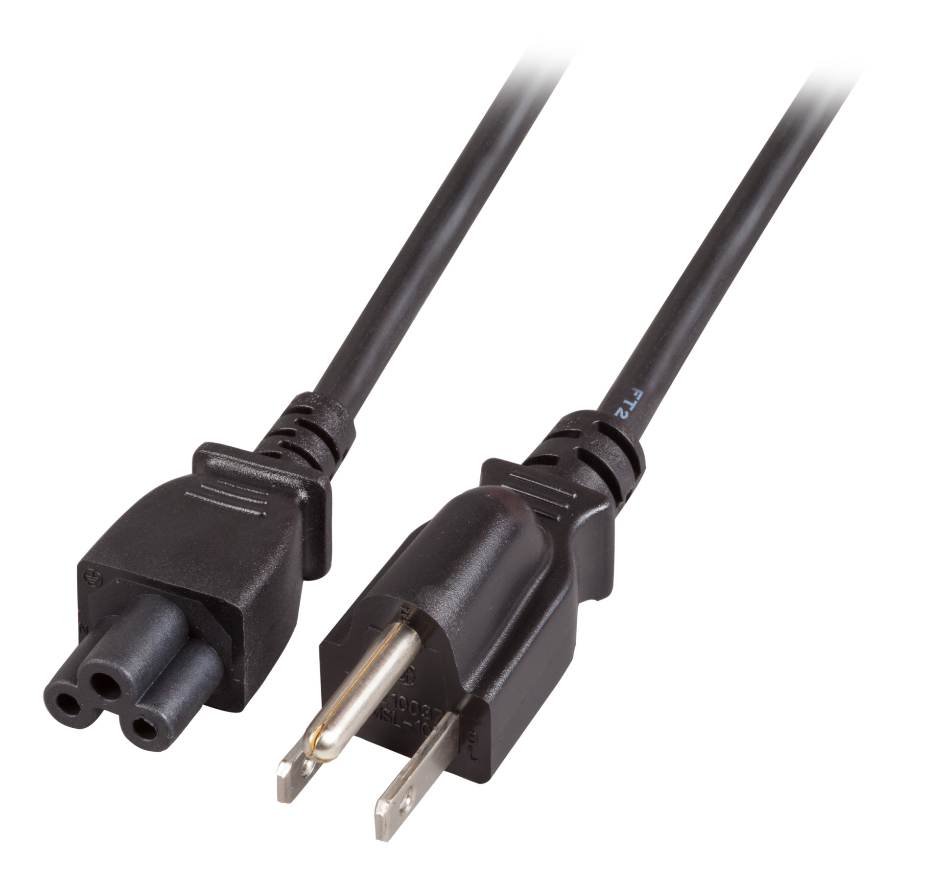 Power Cable USA/NEMA 5-15P - C5 180°, Black, 1.8 m, SVT AWG18 x 3C