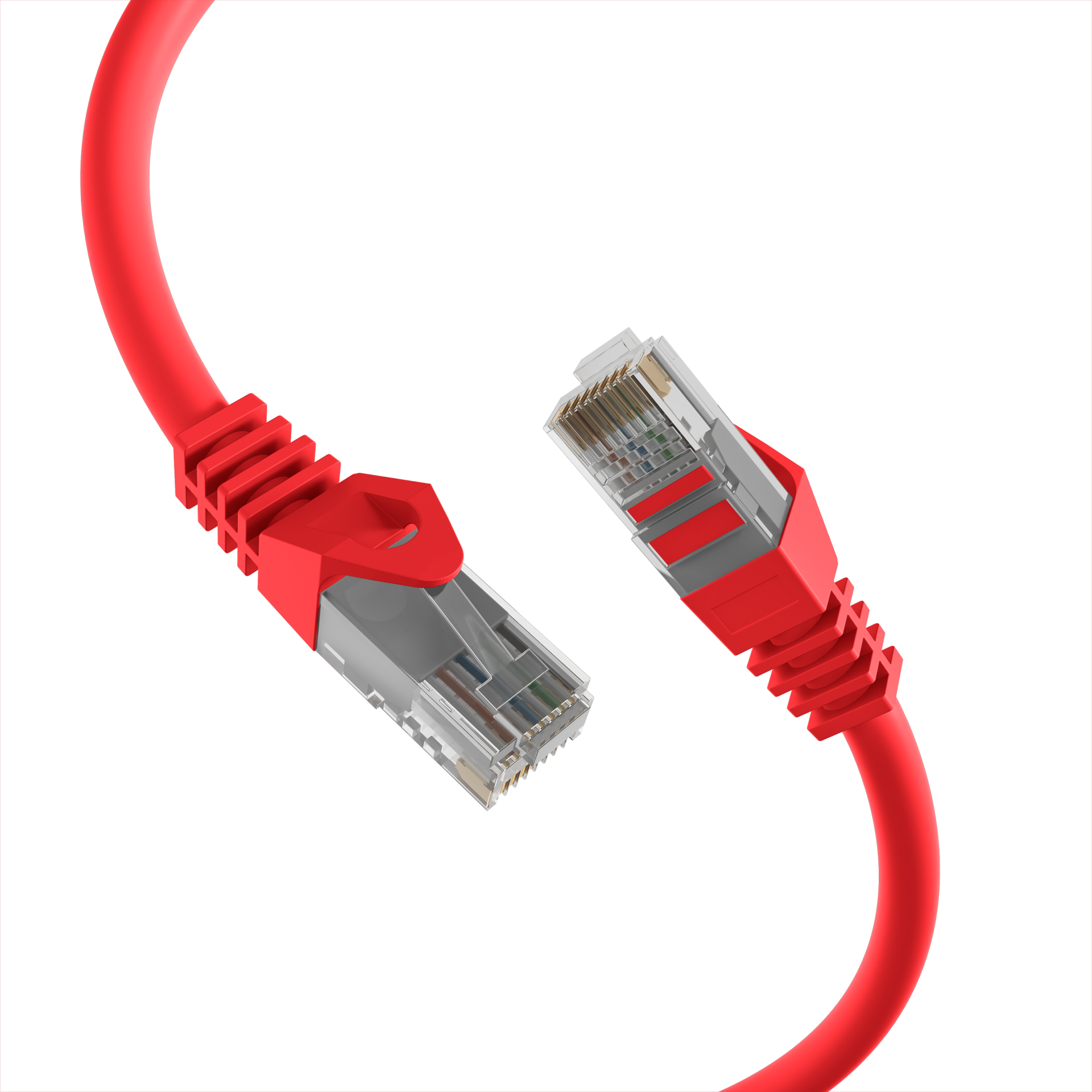 RJ45 Patch Cord Cat.5e U/UTP LSZH CCA AWG24/7 red 0,5m