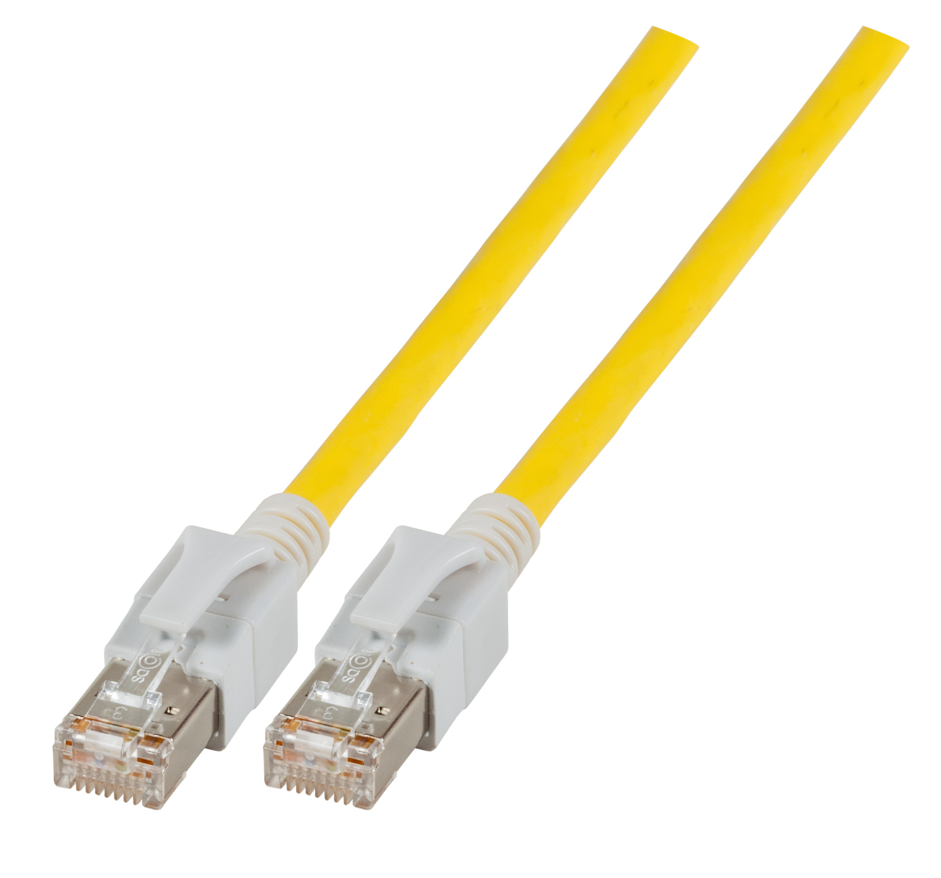 RJ45 Patch cable S/FTP, Cat.6A, VC LED, 0,5m, yellow