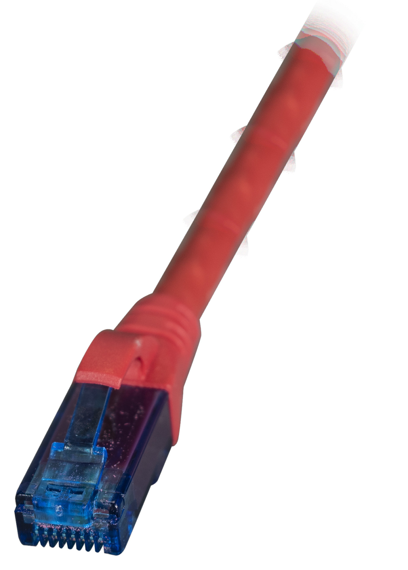 RJ45 Patch cable U/UTP, Cat.6A, LSZH, Premium, 500MHz, 0,15m, red