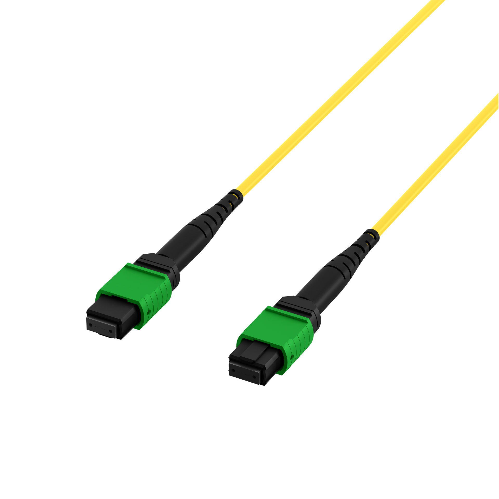 MTP®/APC(F)-MTP®/APC(F) Patch cable OS2 12 fibers Typ A LSZH yellow 3m