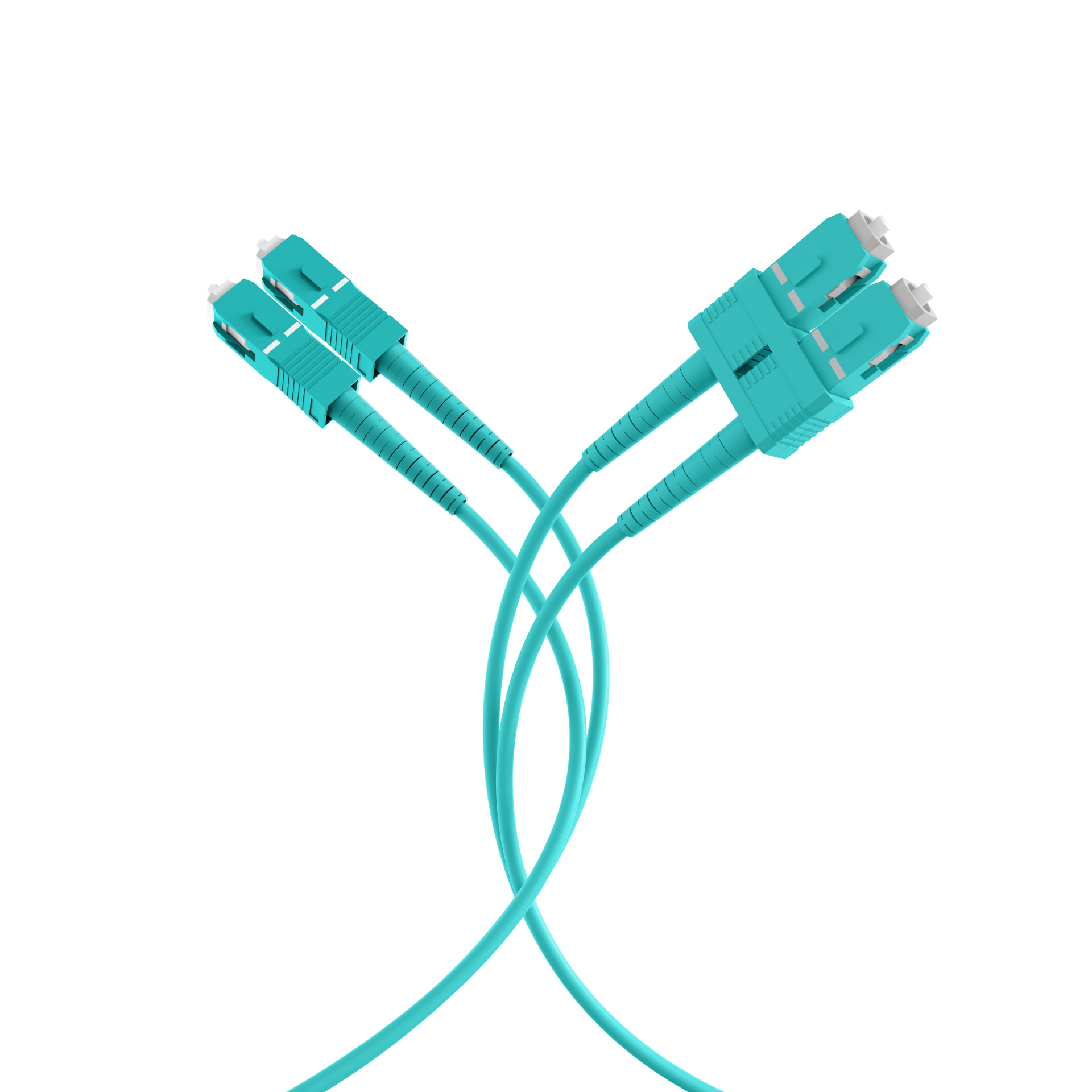 Duplex Patchcable SC-SC OM3 1m LSZH 1,2mm aqua