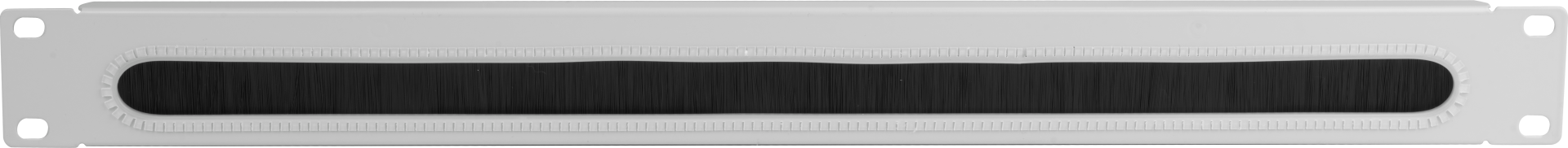 19" 1U Cable Routing Panel with Brush, RAL7035
