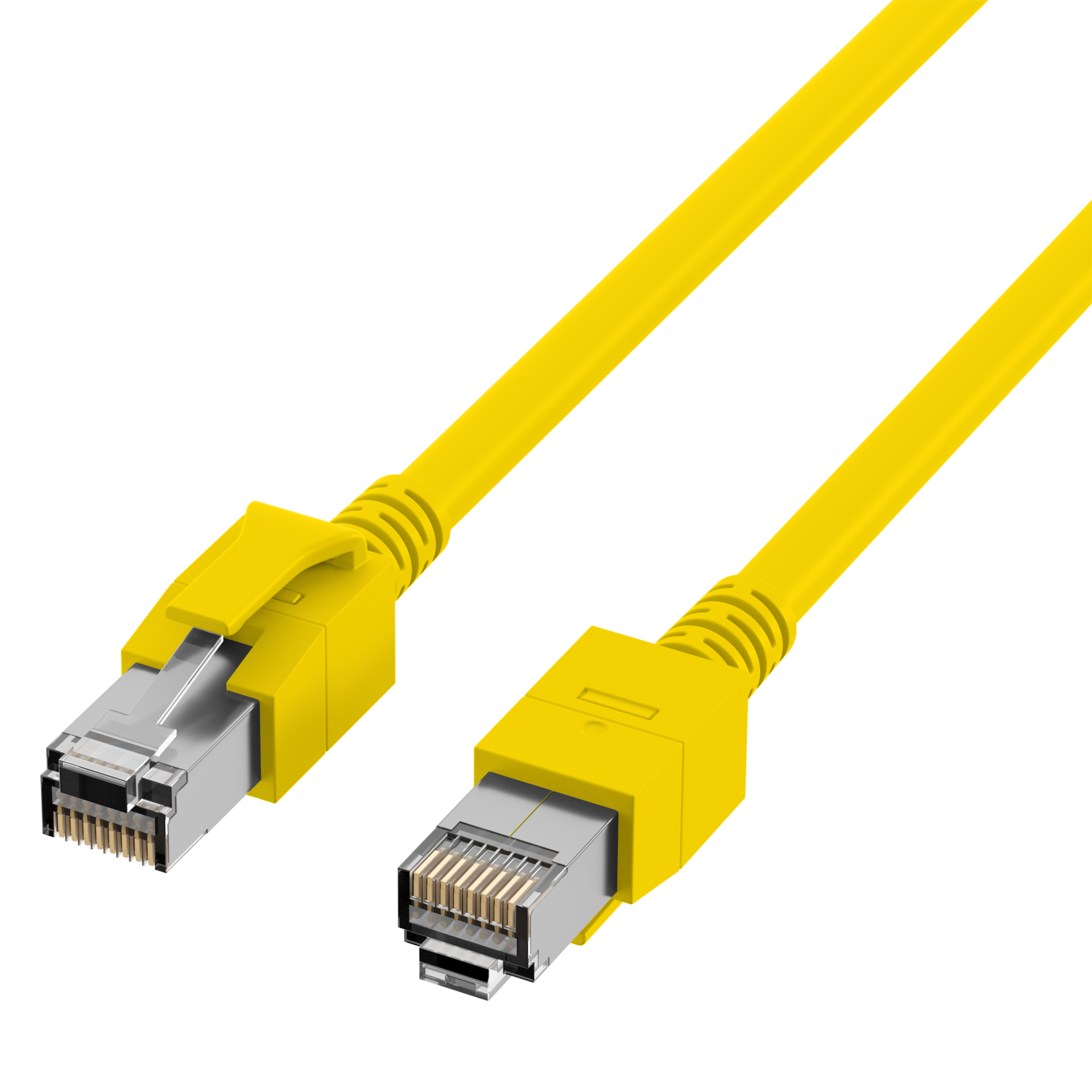 RJ45 Patch Cord Cat.6A S/FTP FRNC VC LED yellow 1m