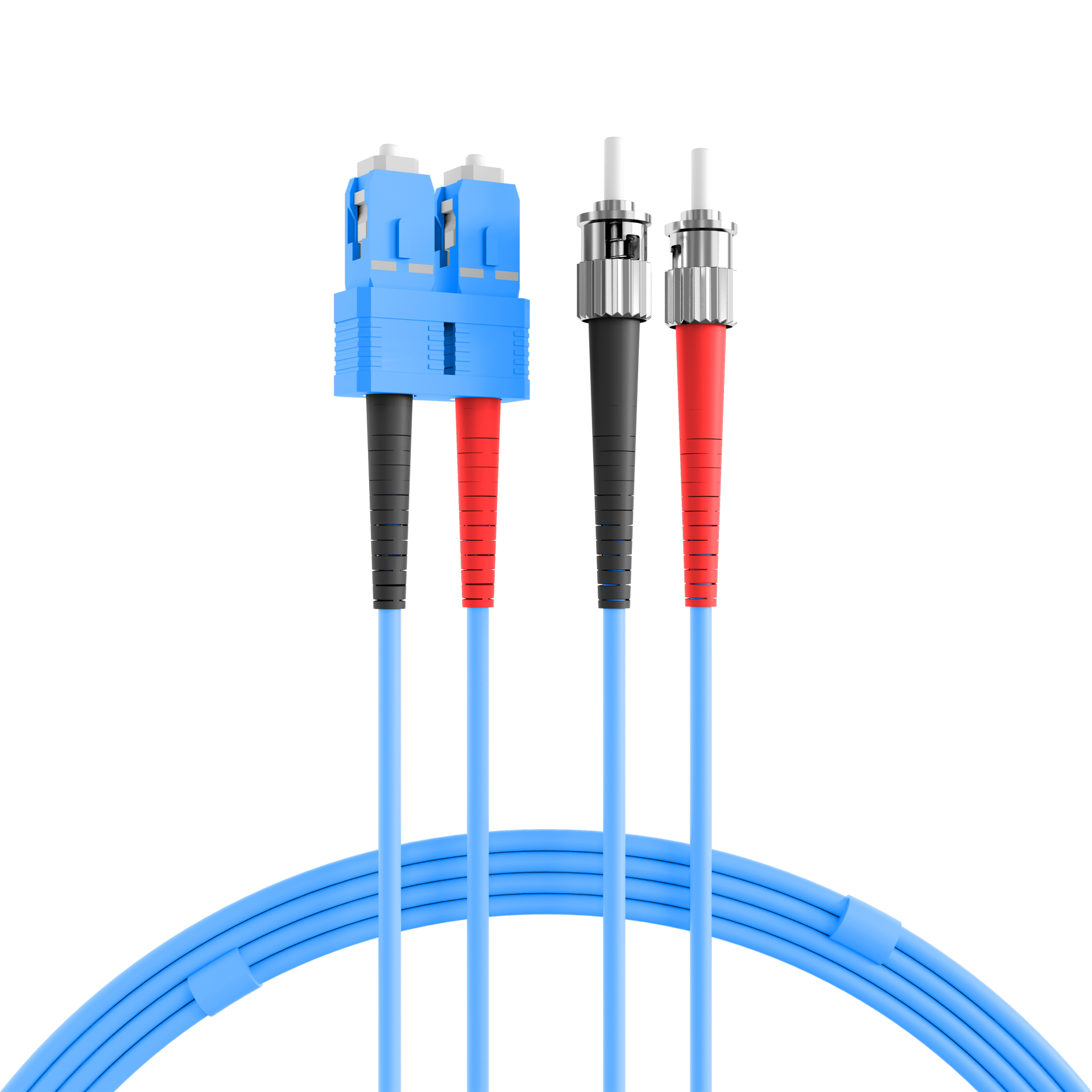 Duplex Patchkabel armiert SC-ST OS2 G652D 2m LSZH 3mm blau