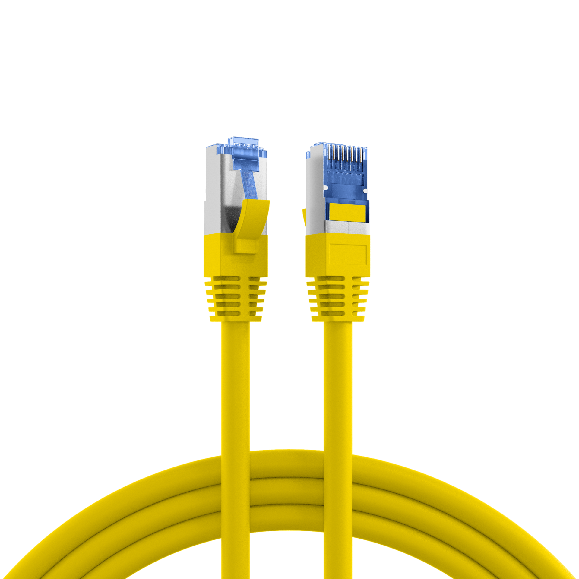 RJ45 Patch Cord Cat.6A S/FTP TPE Cat.7 raw cable superflex yellow 30m