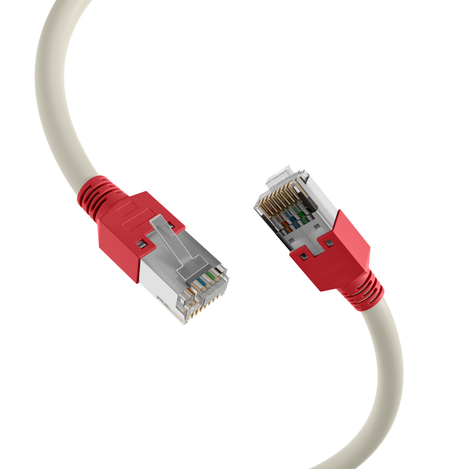 RJ45 Patch Cord Cat.5e F/UTP LSZHDraka UC300 TM11 red crossed grey 3m