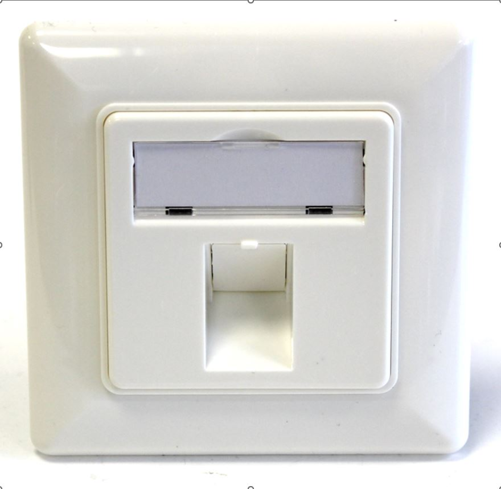 Frame Set 1-port, for keystones, DIN49075, RAL9010