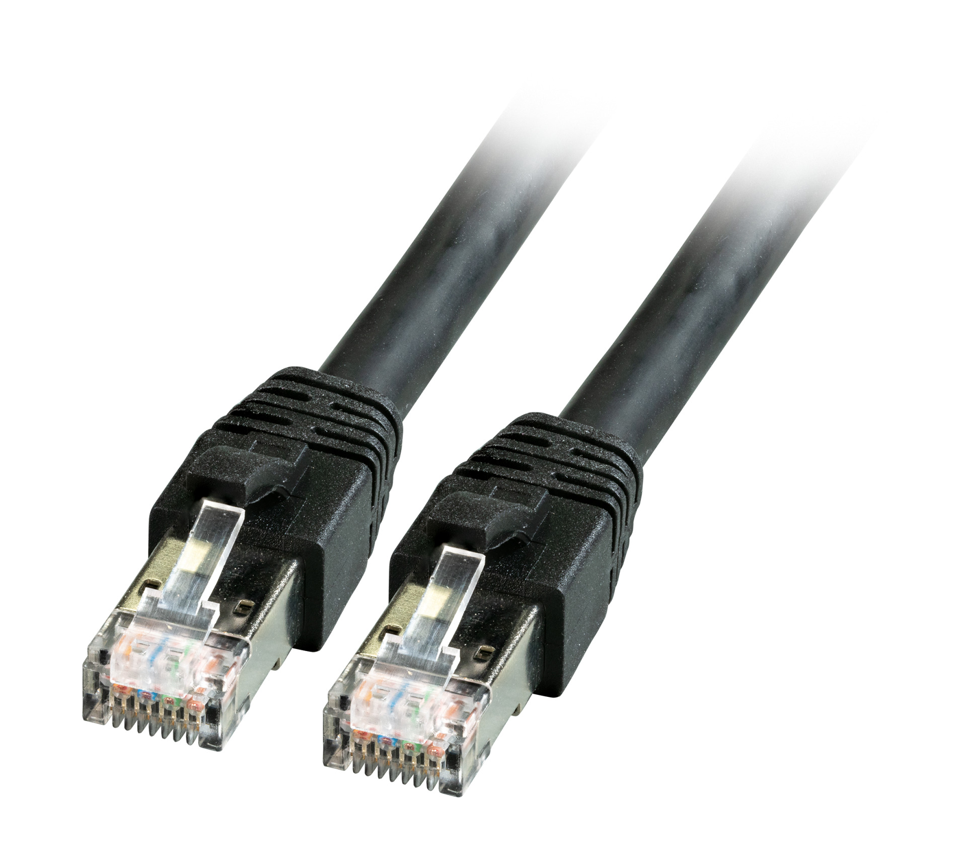 RJ45 Patch cable S/FTP, Cat.8.1, BC, LSZH, 0,5m, black