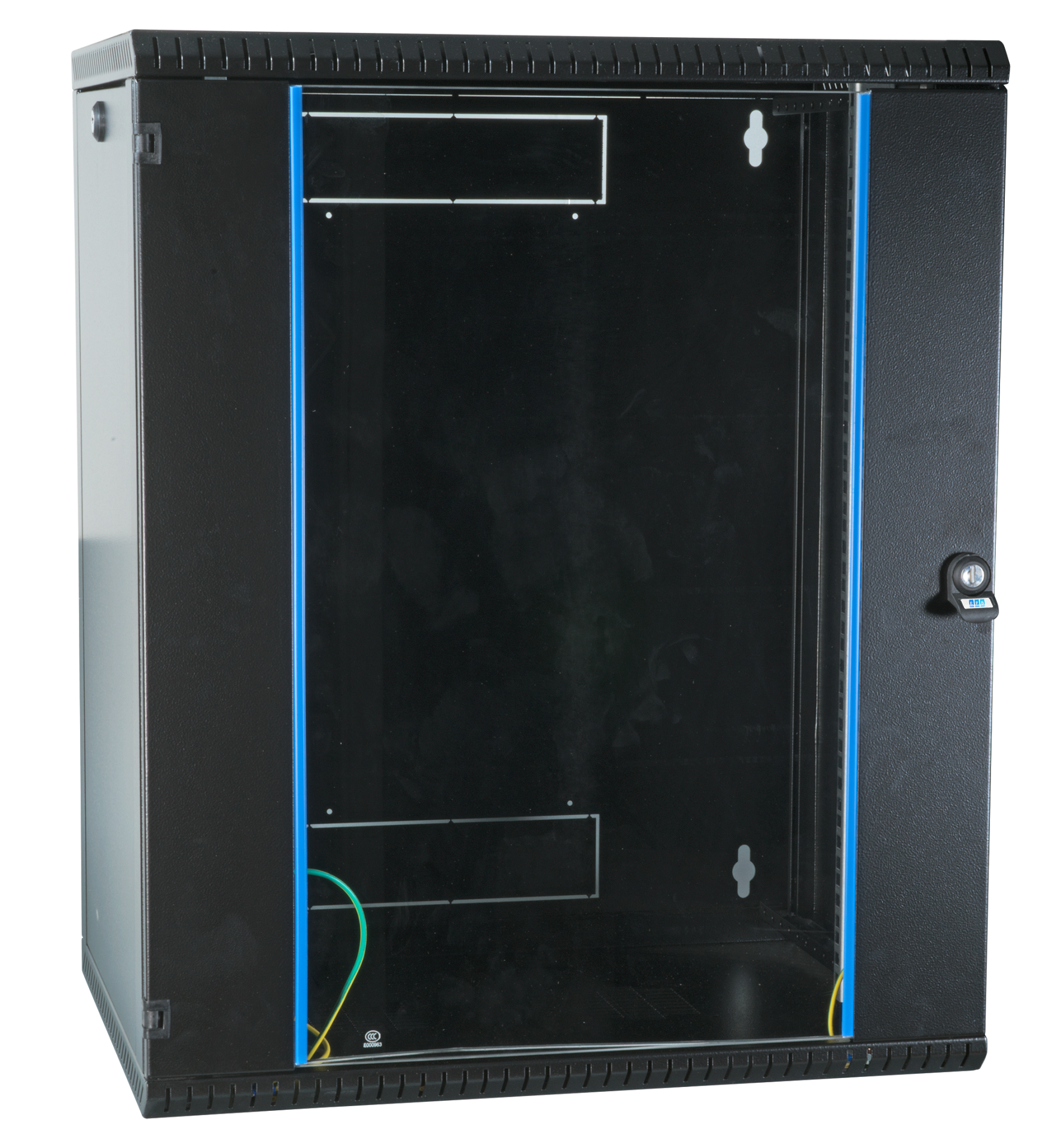 19" fixed wall housing, 1 piece, depth 600 mm, RAL9005