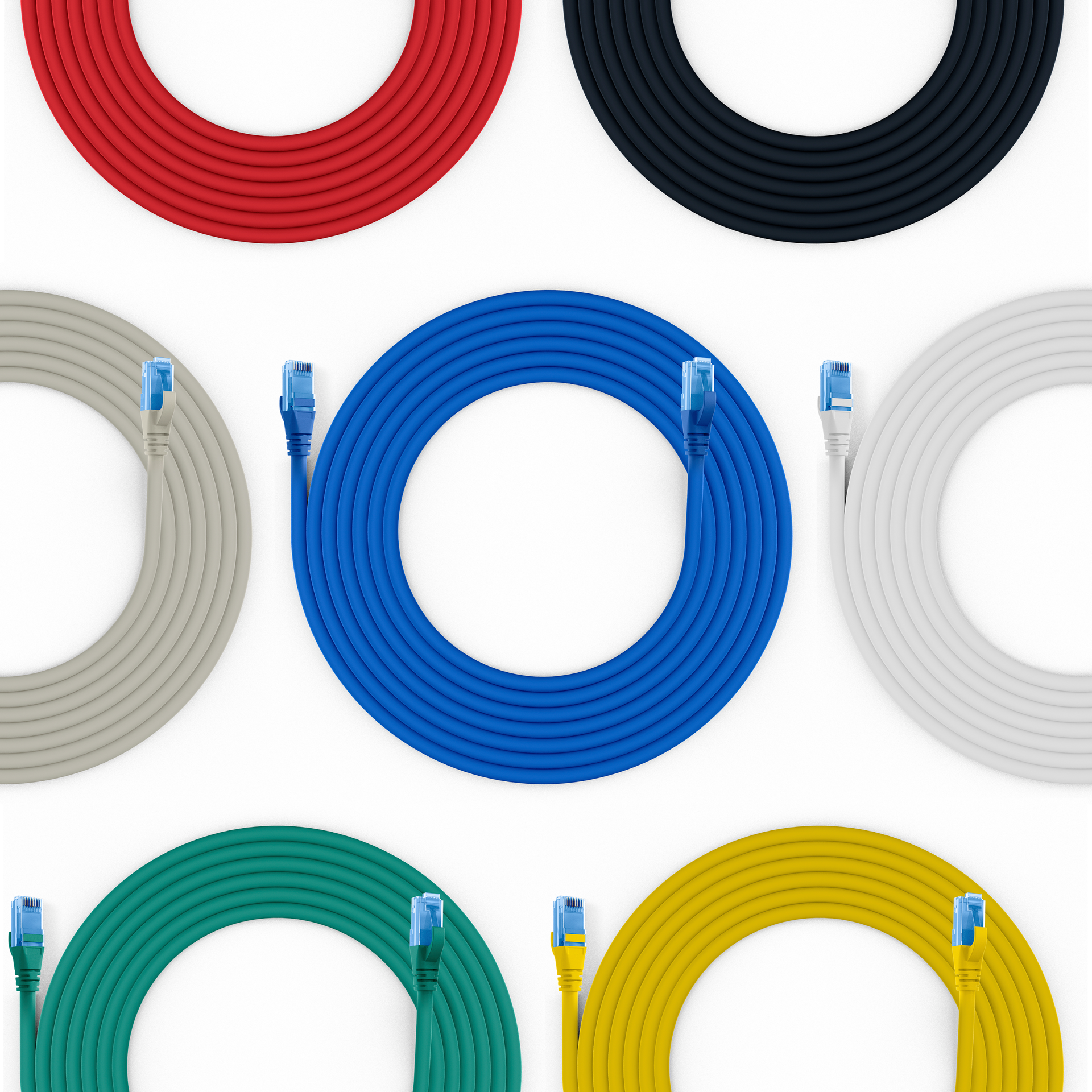 RJ45 Patch Cord Cat.6A U/UTP LSZH Premium 500MHz grey 3m