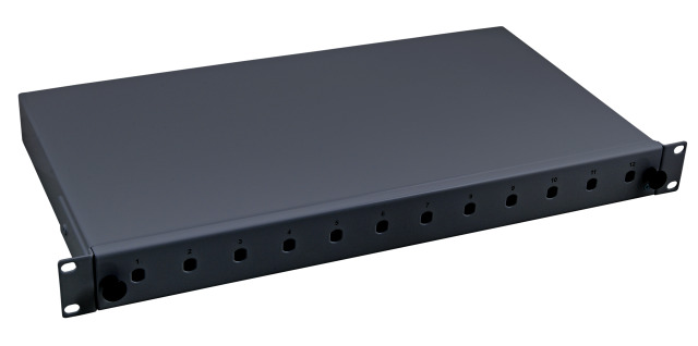 19"Splicebox,sl.unit,RAL7035 12 ST o. FC