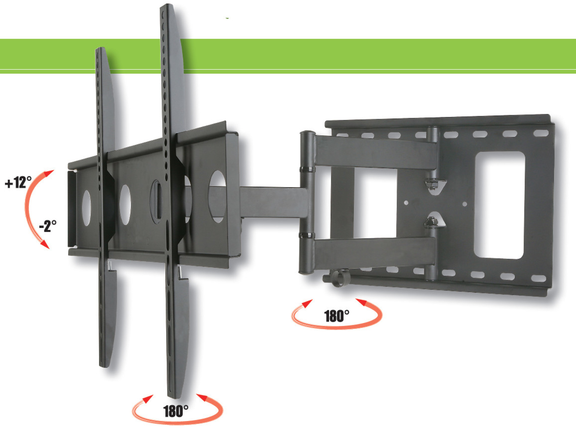 Wall bracket for LCD TV LED 32"-65" Full-Motion Slim