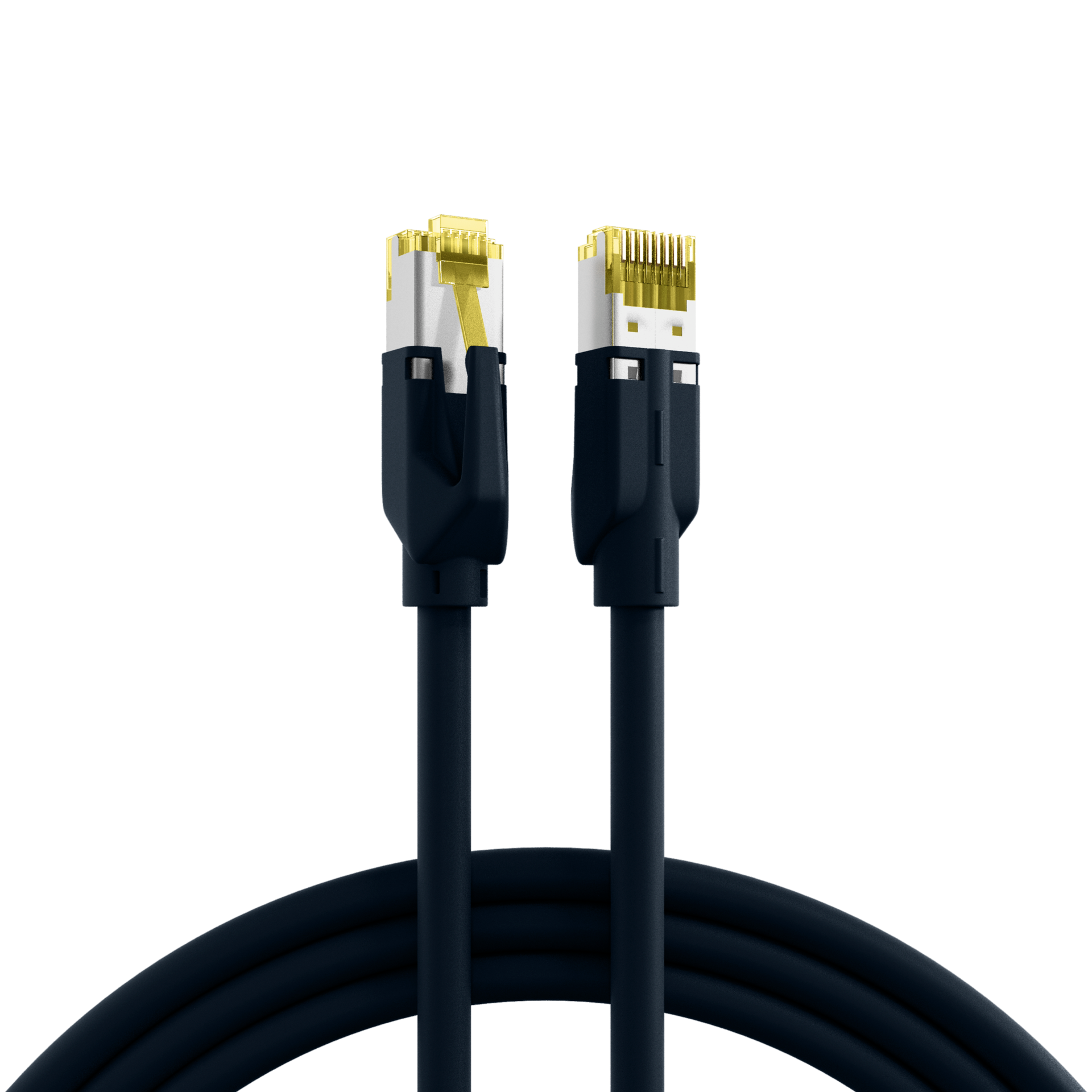 INFRALAN® RJ45 patch cord S/FTP, Cat.6A, TM31, UC900, 0,5m, black