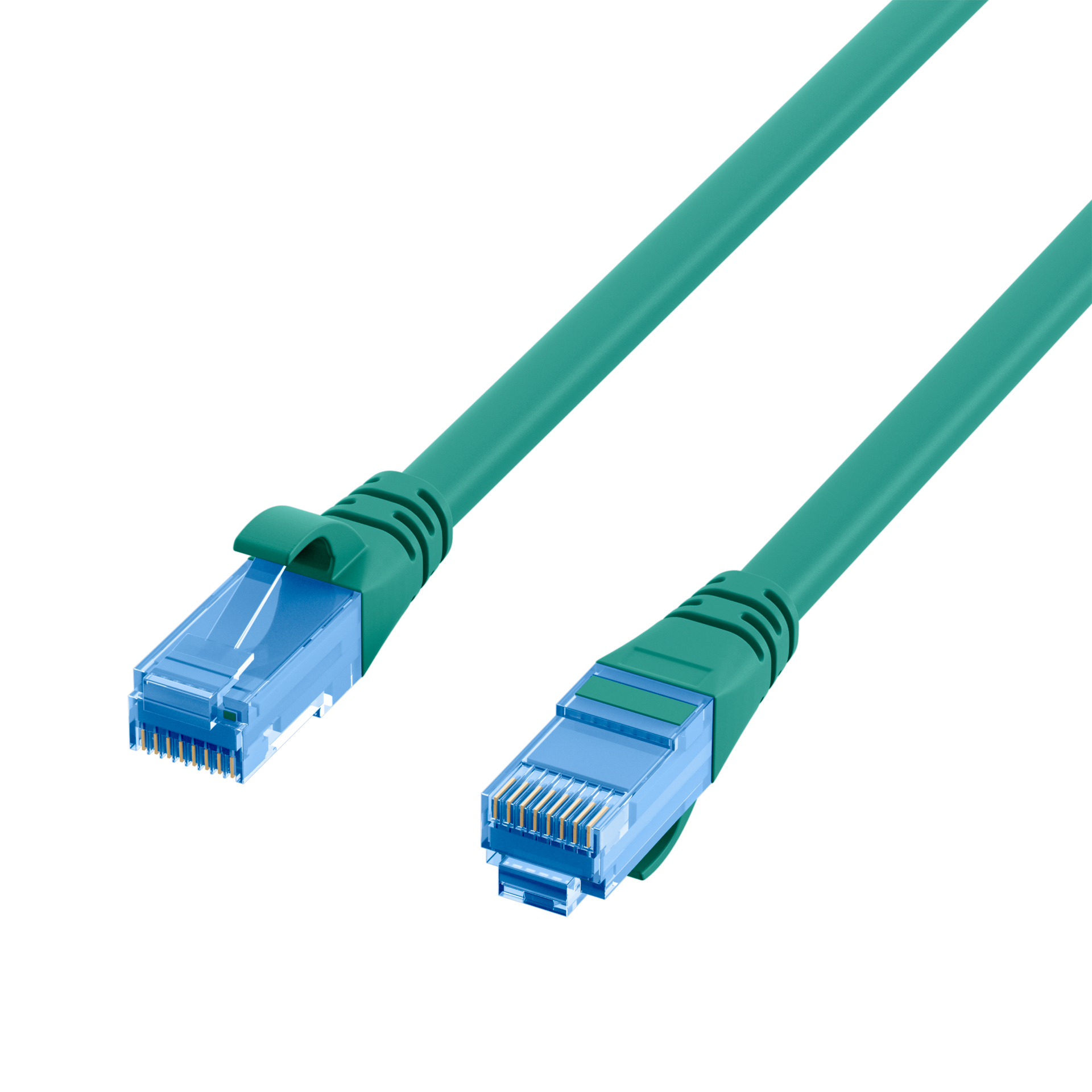 RJ45 Patchkabel Cat.6A U/UTP LSZH  Premium 500MHz grün 1m