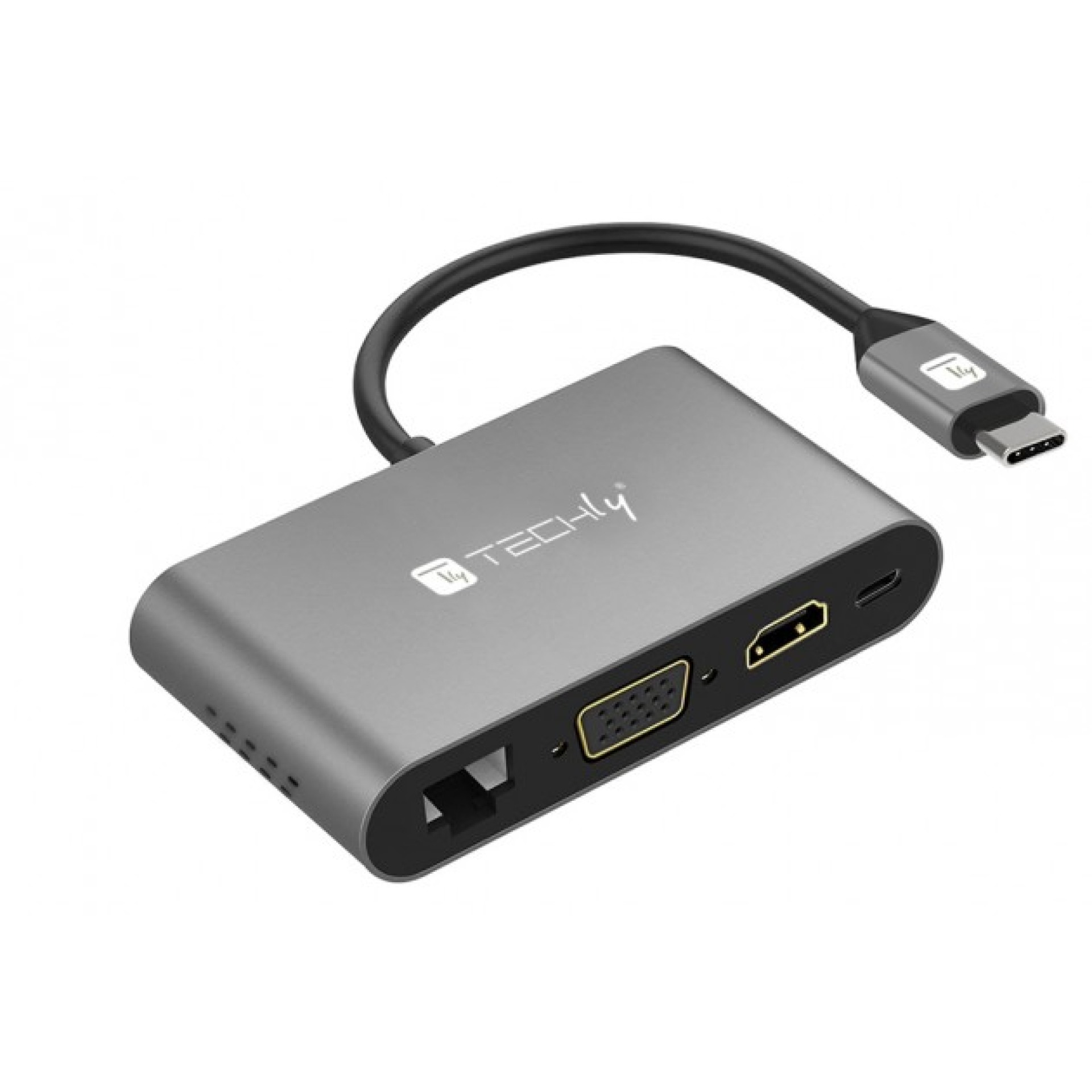 USB 3.1 Type-C Docking Station to 2x USB3.0, HDMI, VGA, RJ45, USB Type-C, SD