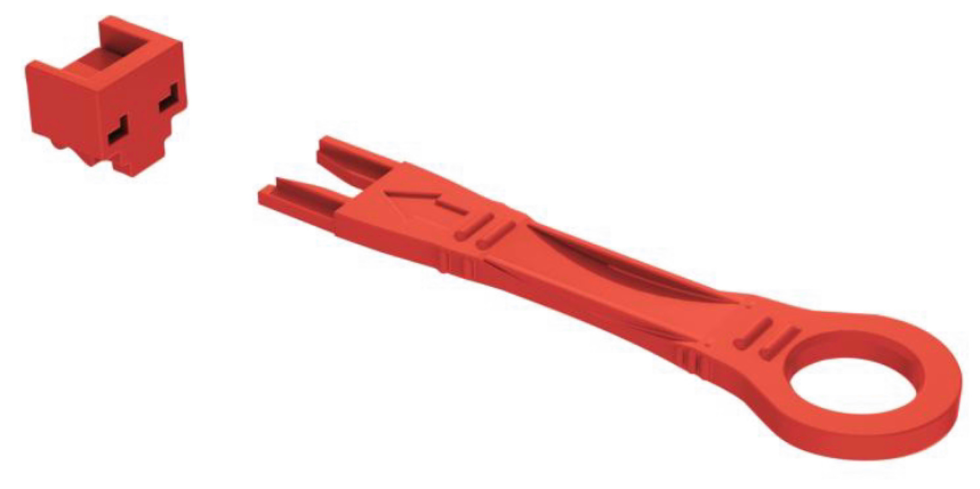 MMC RJ45 Portblocker red, set of 10 pieces